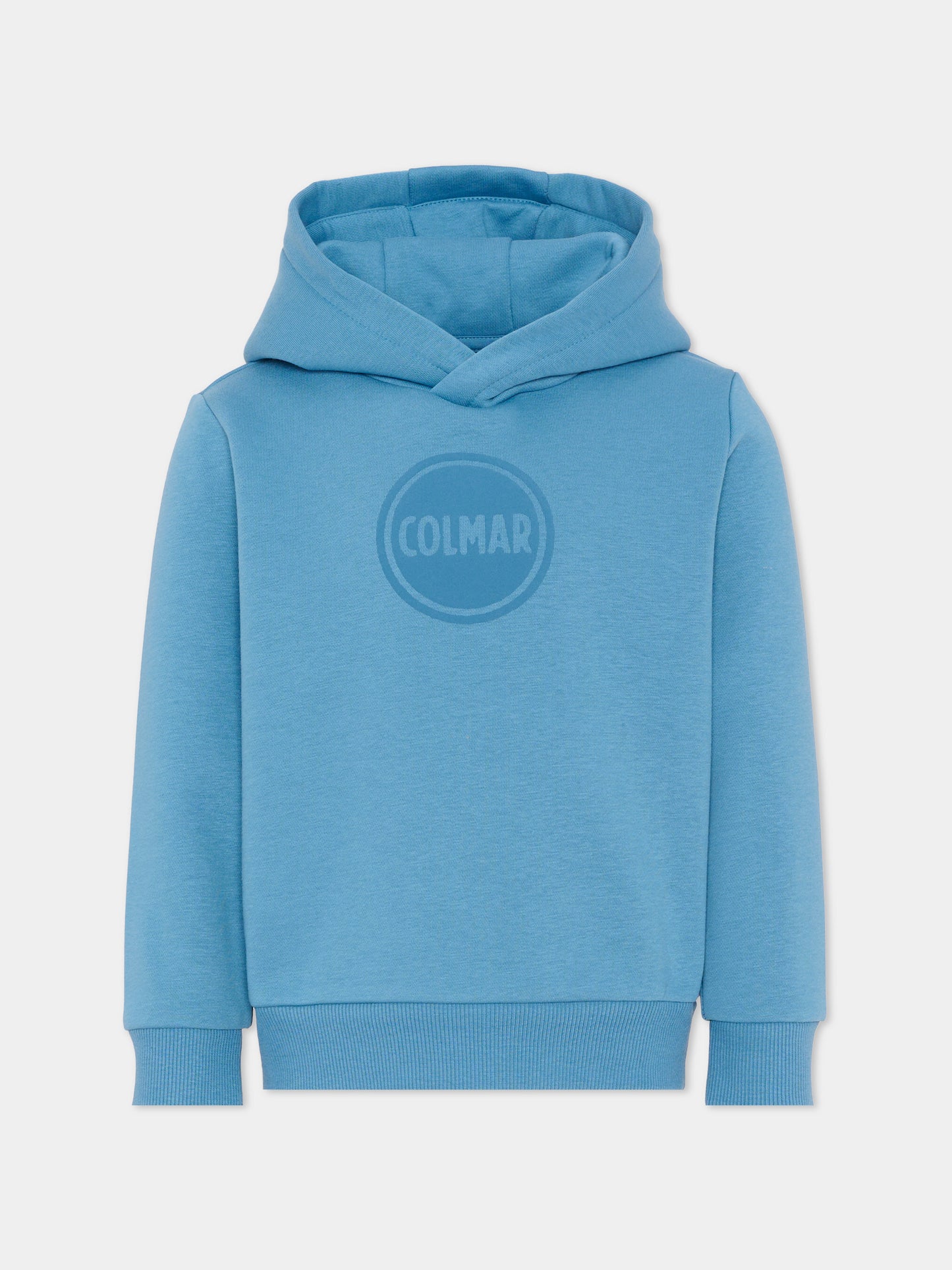 Felpa celeste per bambino con logo,Colmar Originals Kids,3691N 1WX 733