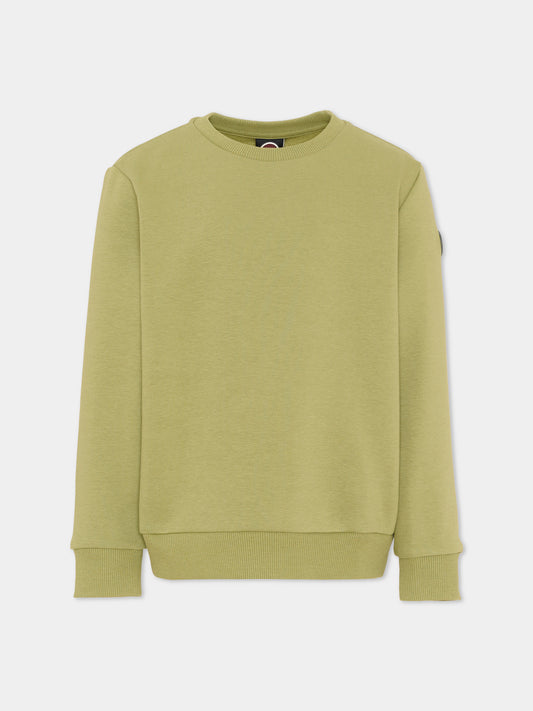 Felpa verde per bambino con logo,Colmar Originals Kids,3680N 1WX 735