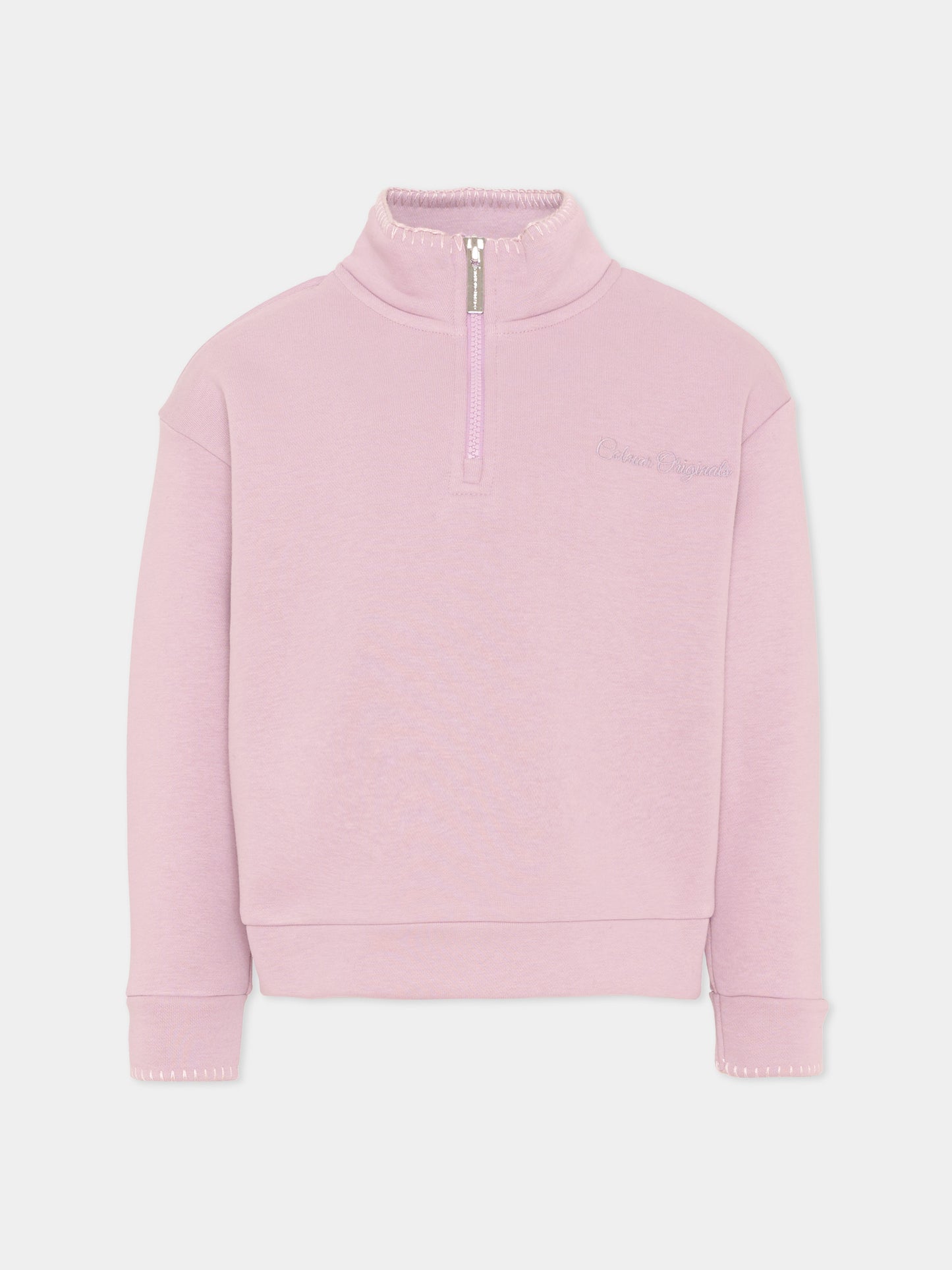 Felpa rosa per bambina con logo,Colmar Originals Kids,3641 3ZN 743