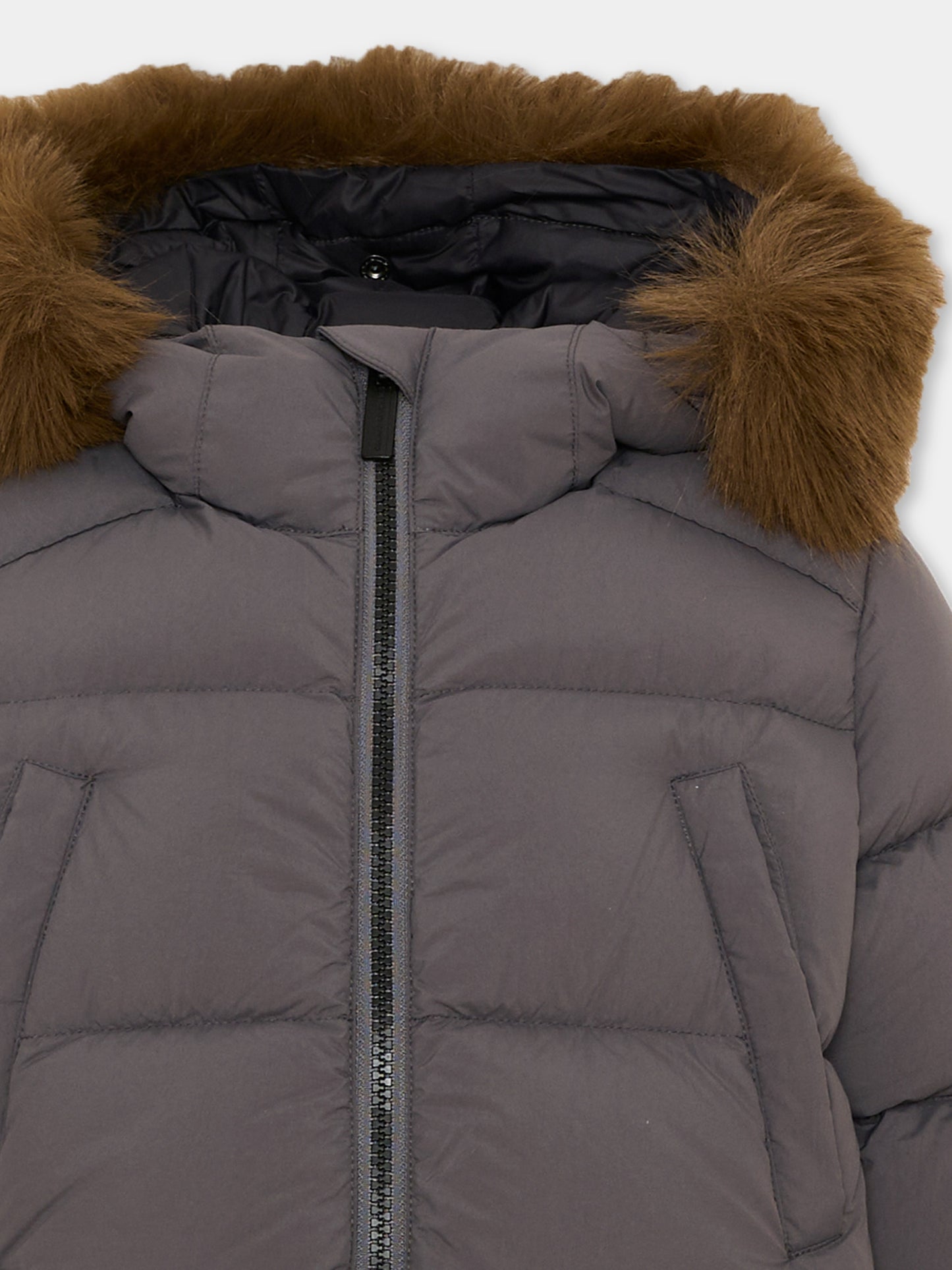Piumino grigio per bambino con cappuccio,Colmar Originals Kids,34000056E 4ZP 378