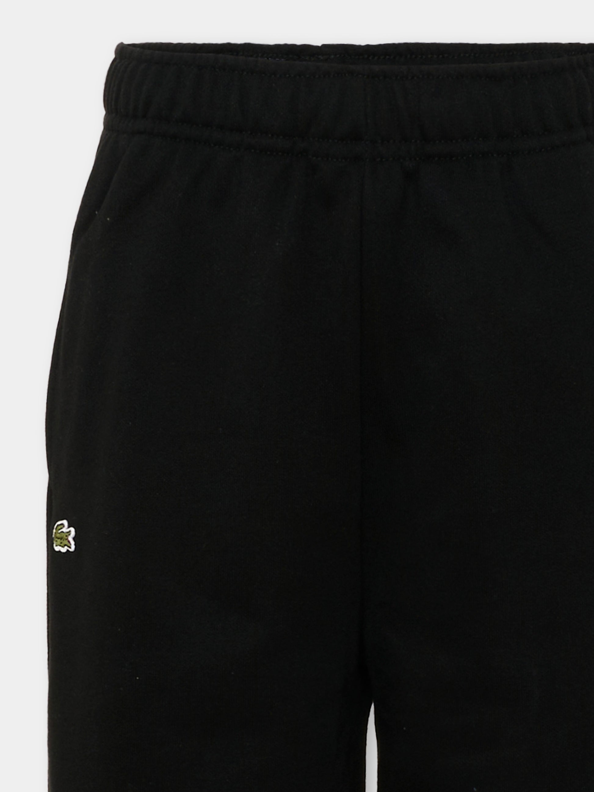 Pantalone nero per bambini con logo,Lacoste,7919 K96