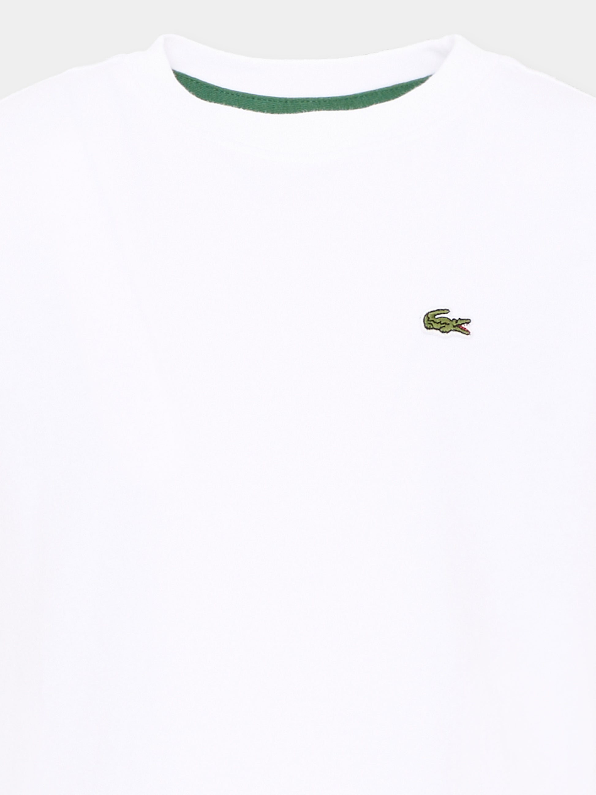 T-shirt bianca per bambini con logo,Lacoste,7867 W8L