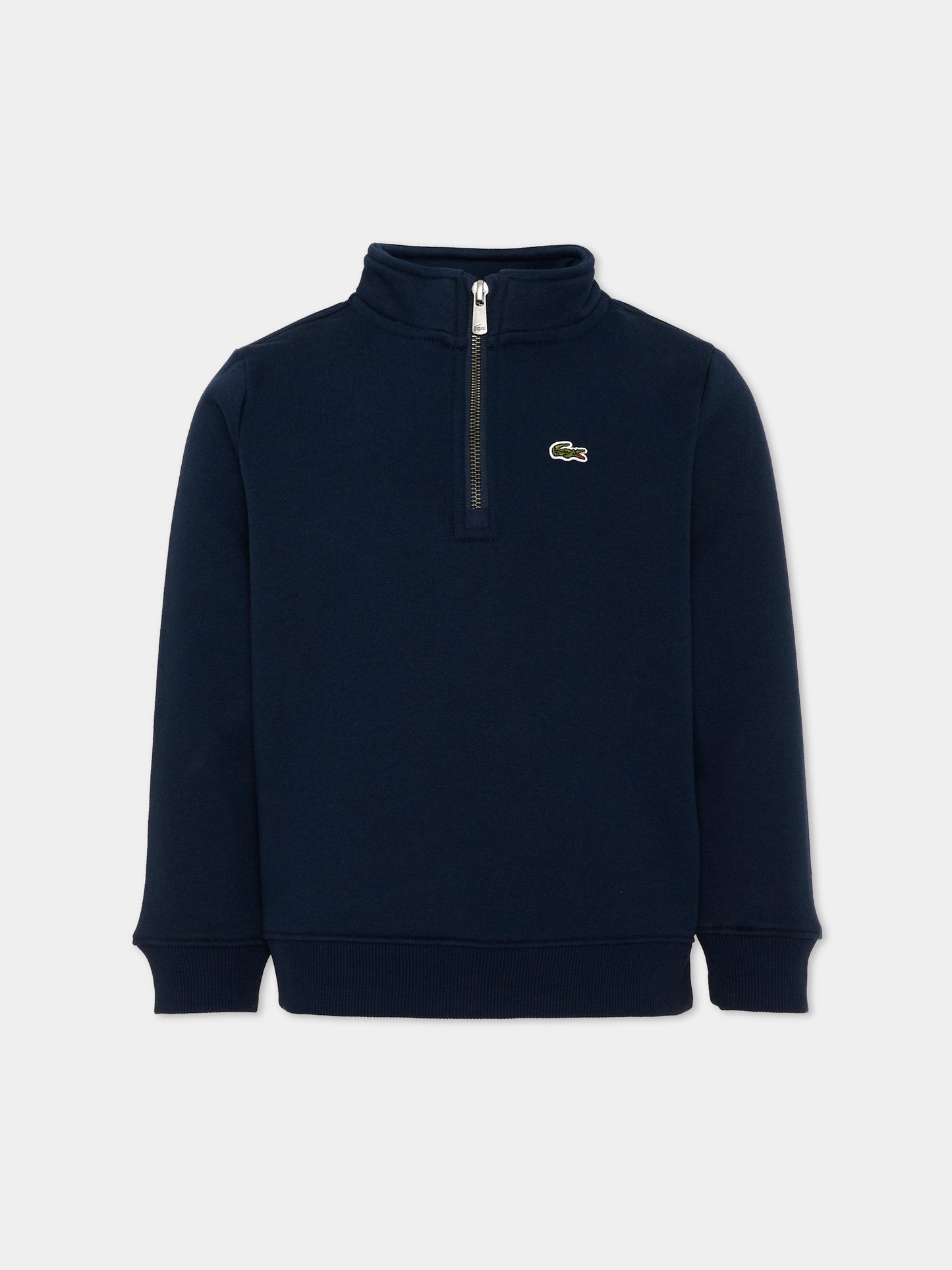 Felpa blu per bambini con zip,Lacoste,7030 UGW