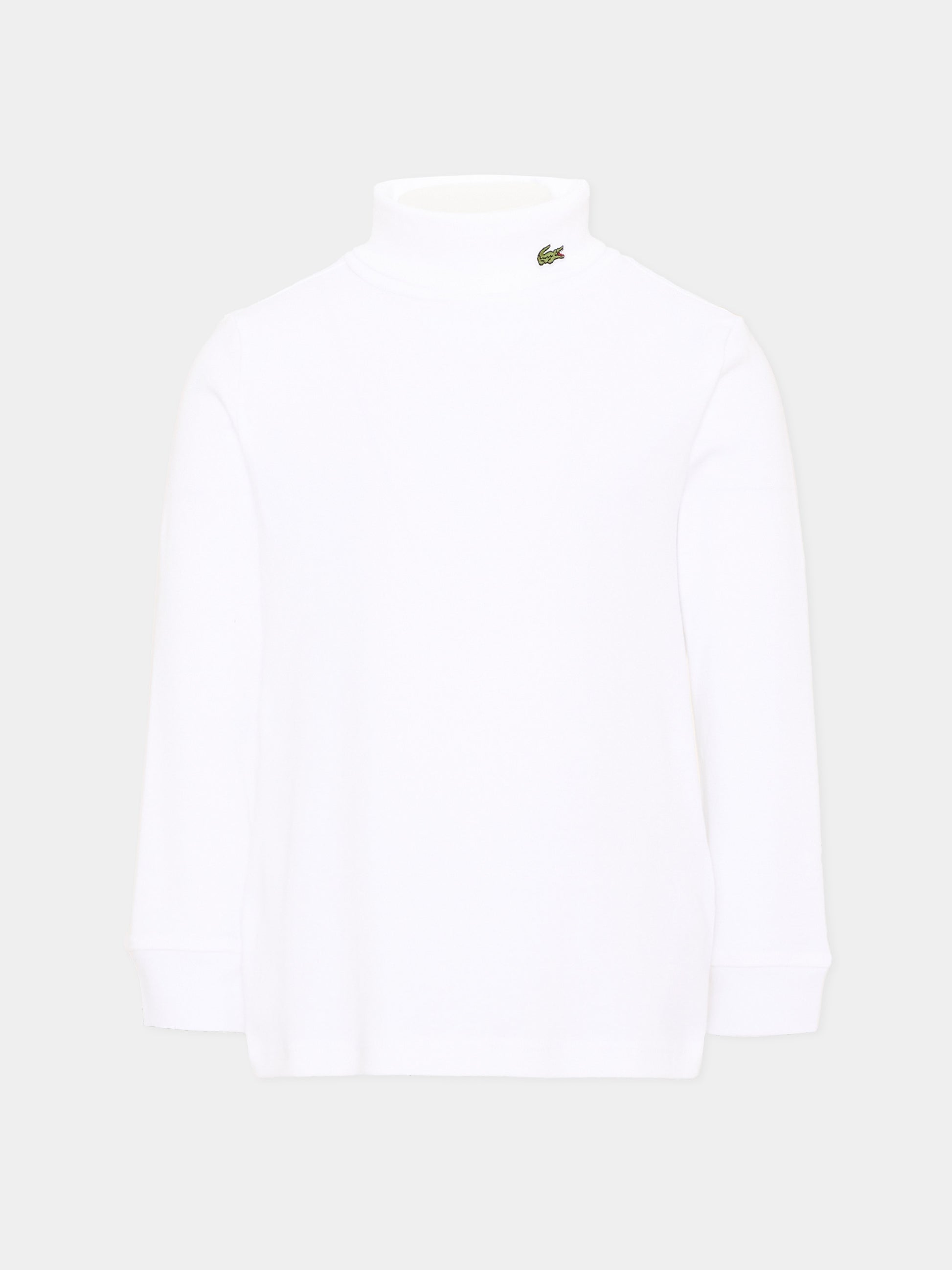 Dolcevita bianco per bambini con logo,Lacoste,7710 W8L