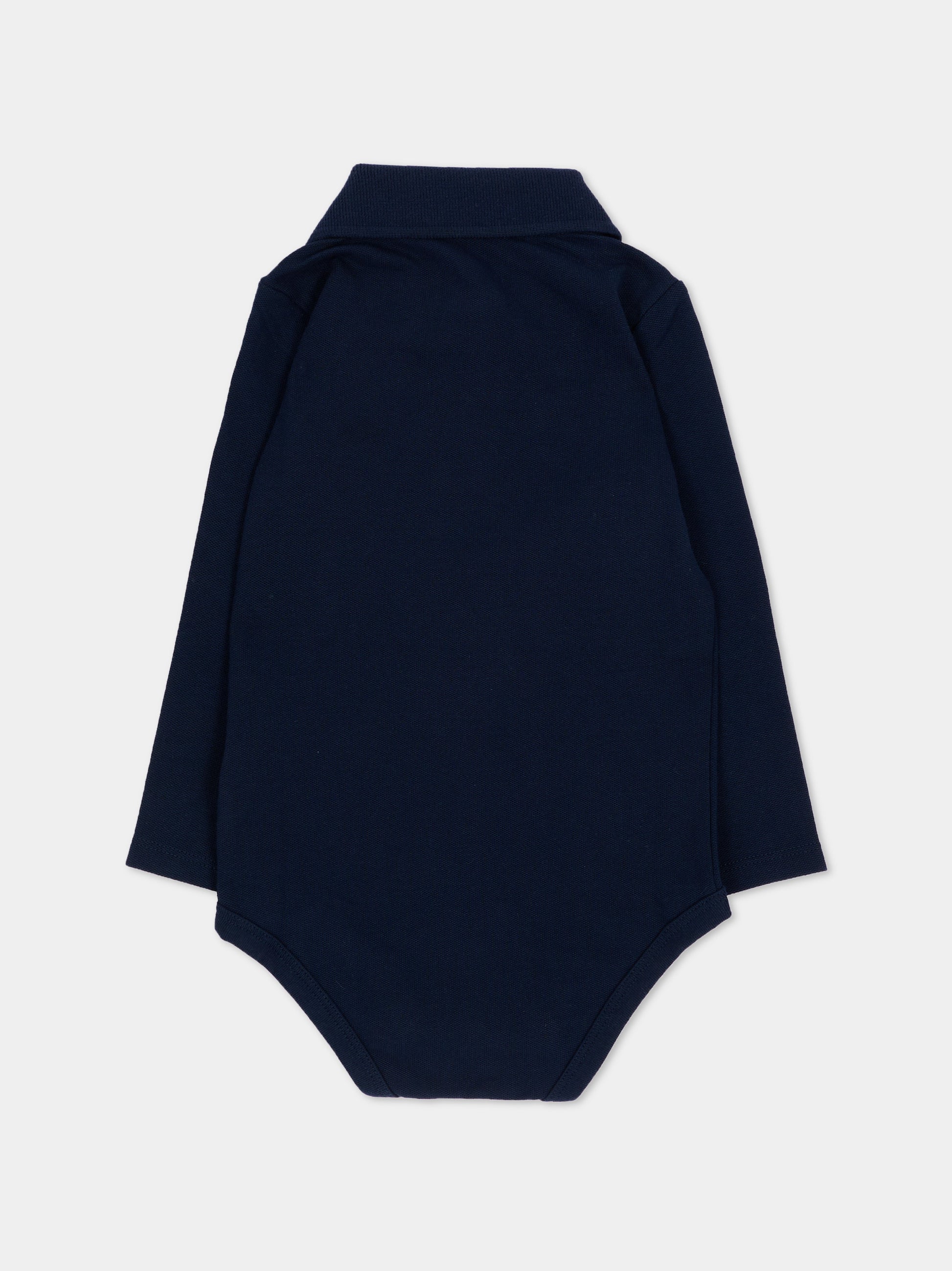 Body blu per neonato con logo,Lacoste,7338 UGW