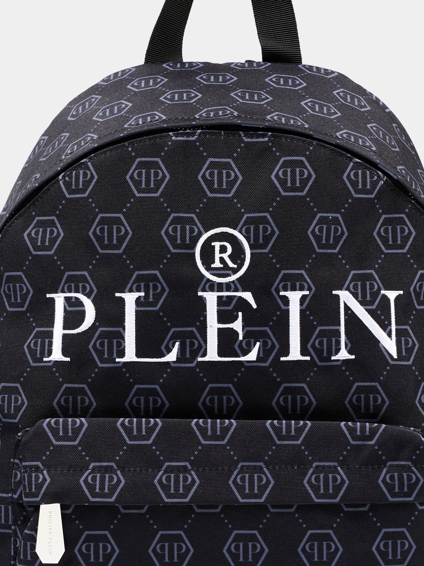 Zaino nero per bambino con monogram,Philipp Plein Junior,F6PHJBBP141 110