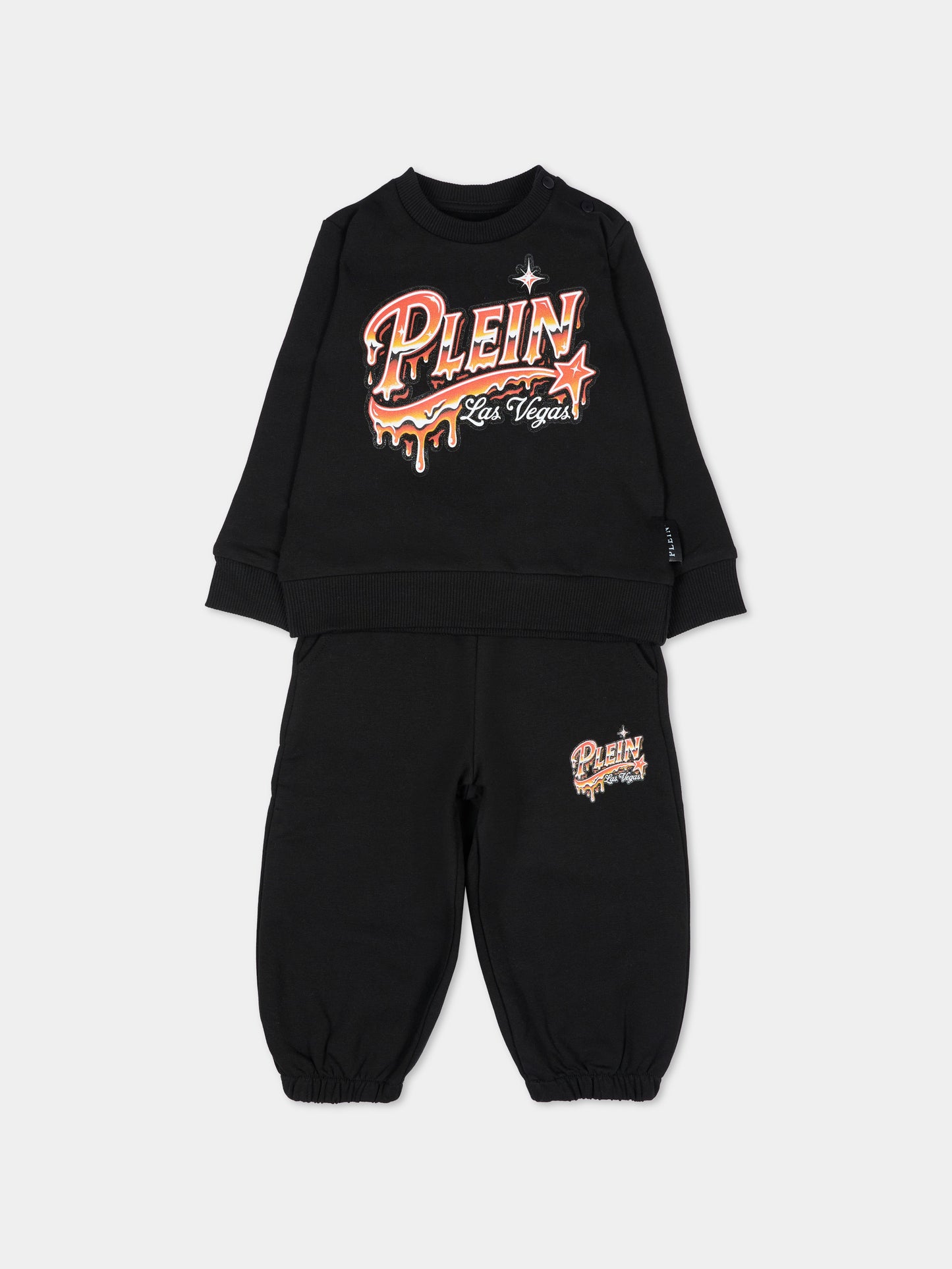 Completo sportivo lungo nero per neonato,Philipp Plein Junior,F6PHNBTP176 110