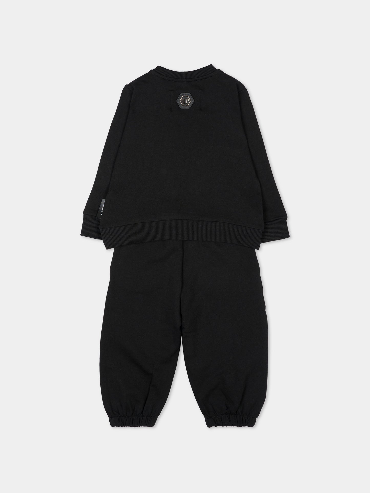 Completo sportivo lungo nero per neonato,Philipp Plein Junior,F6PHNBTP176 110