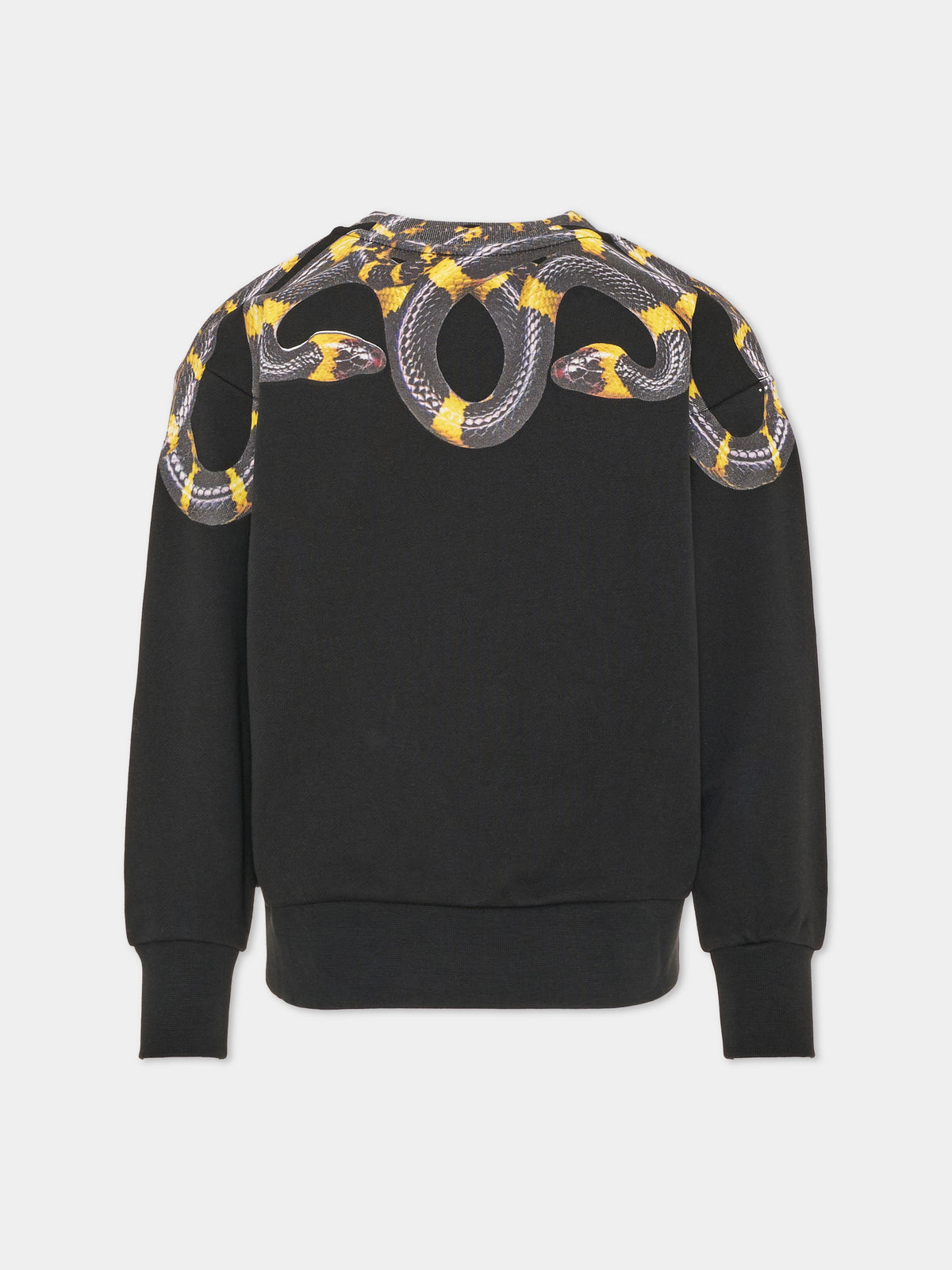 Felpa girocollo nera per bambino con serpente,County Of Milan Kids,F6CMJBSW021 110