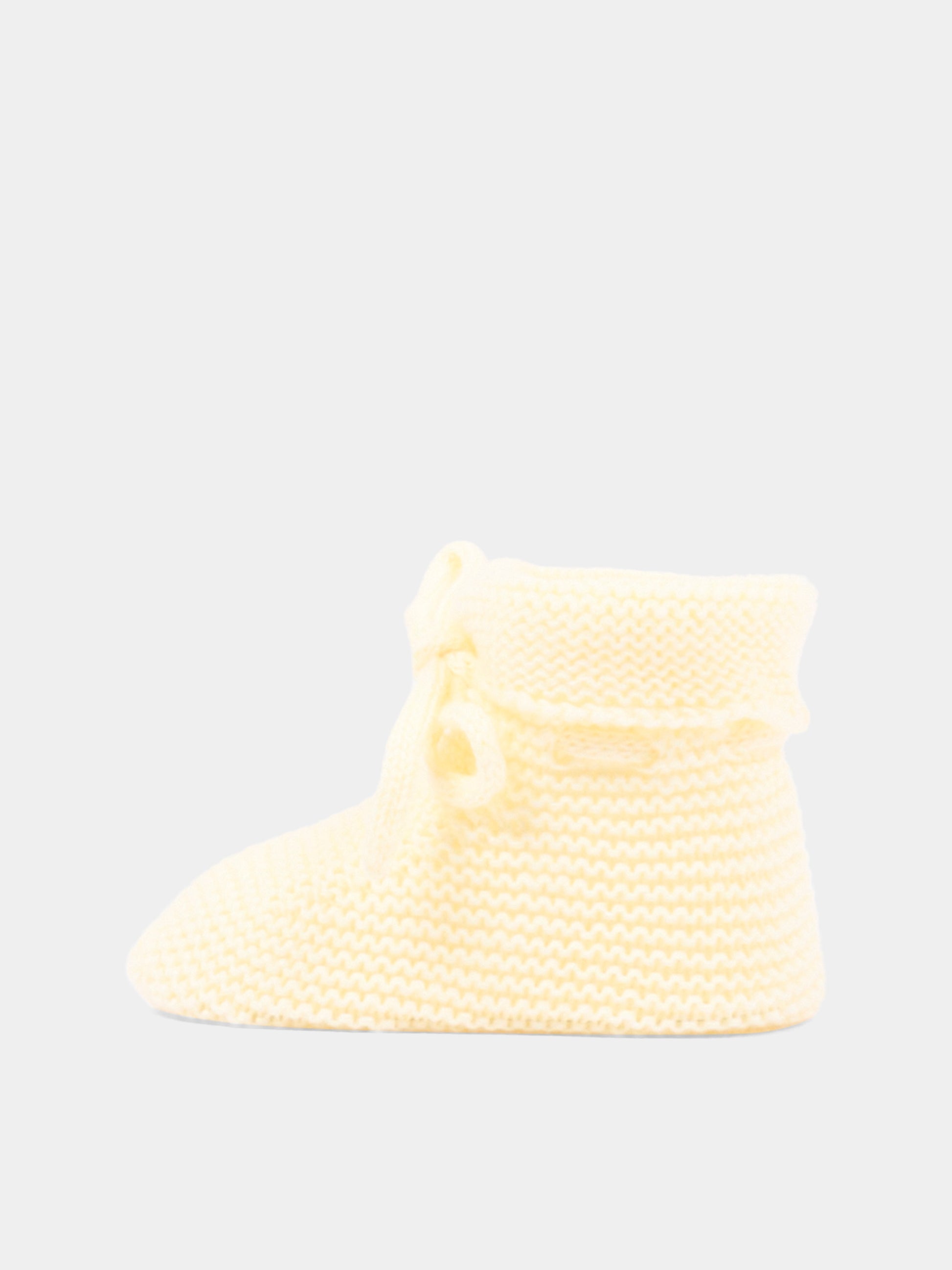 Babbucce gialle per neonati tricot,Paz Rodríguez,018 22507 05 H82