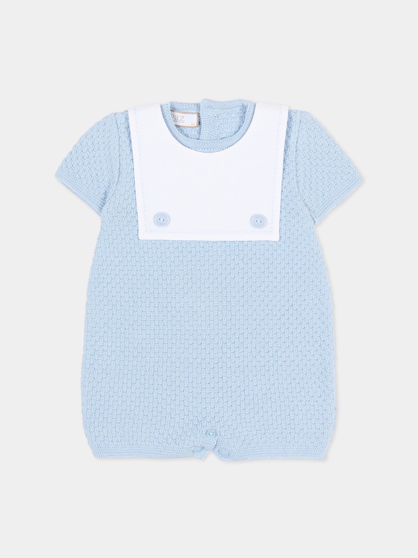 Pagliaccetto celeste per neonato tricot,Paz Rodríguez,005 123419 801 H82