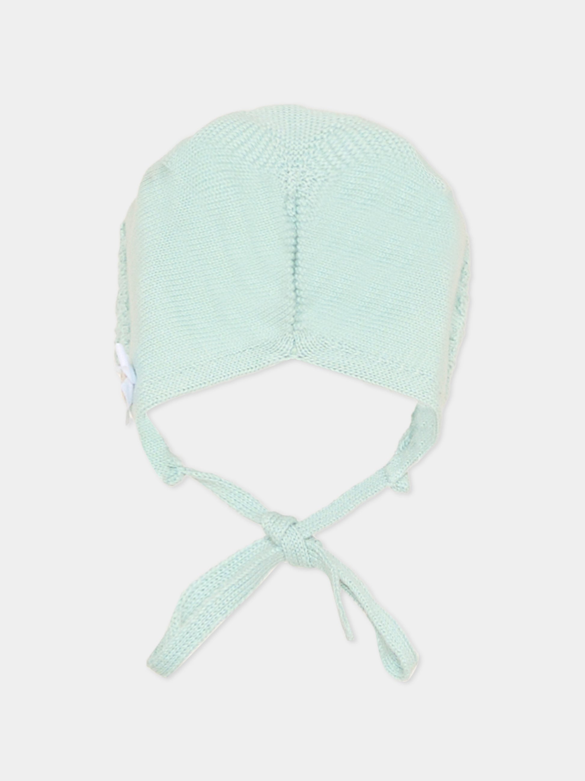 Cuffietta verde per neonato in maglia,Paz Rodríguez,011 123463 1301 H82