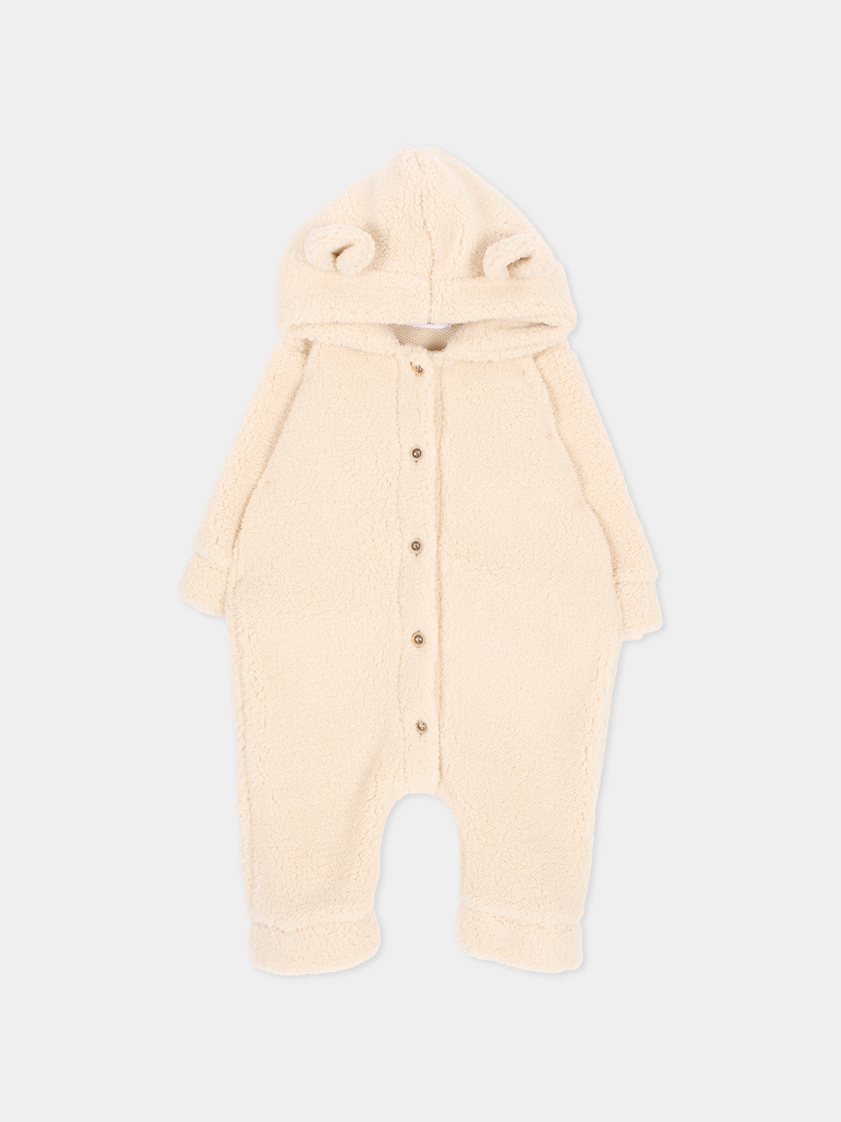 Completo rosa per neonata con cappuccio e orecchie,Bamboom,1262TE00084 WHISPER PINK