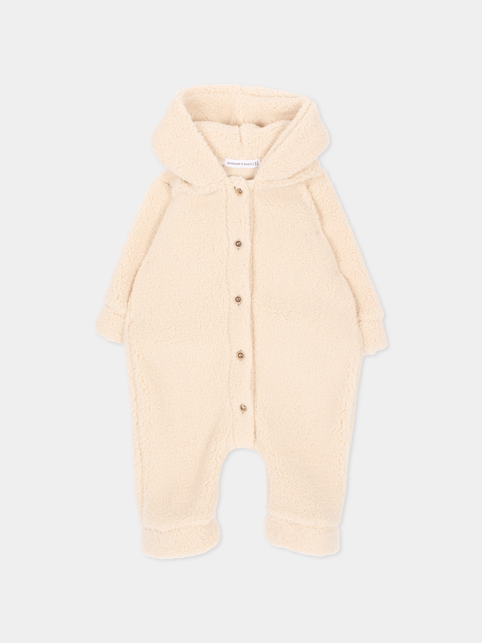 Completo rosa per neonata con cappuccio e orecchie,Bamboom,1262TE00084 WHISPER PINK