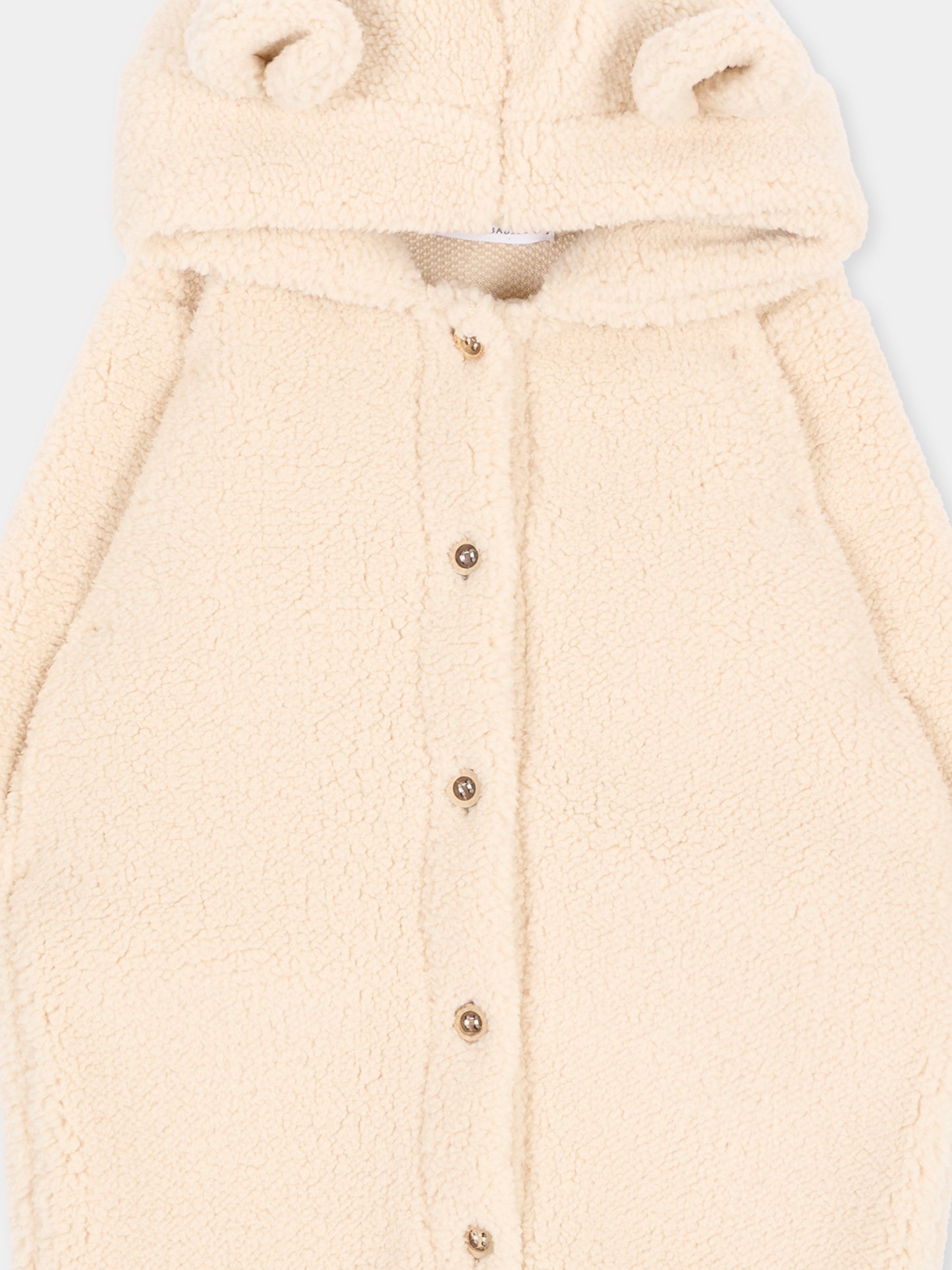 Completo rosa per neonata con cappuccio e orecchie,Bamboom,1262TE00084 WHISPER PINK