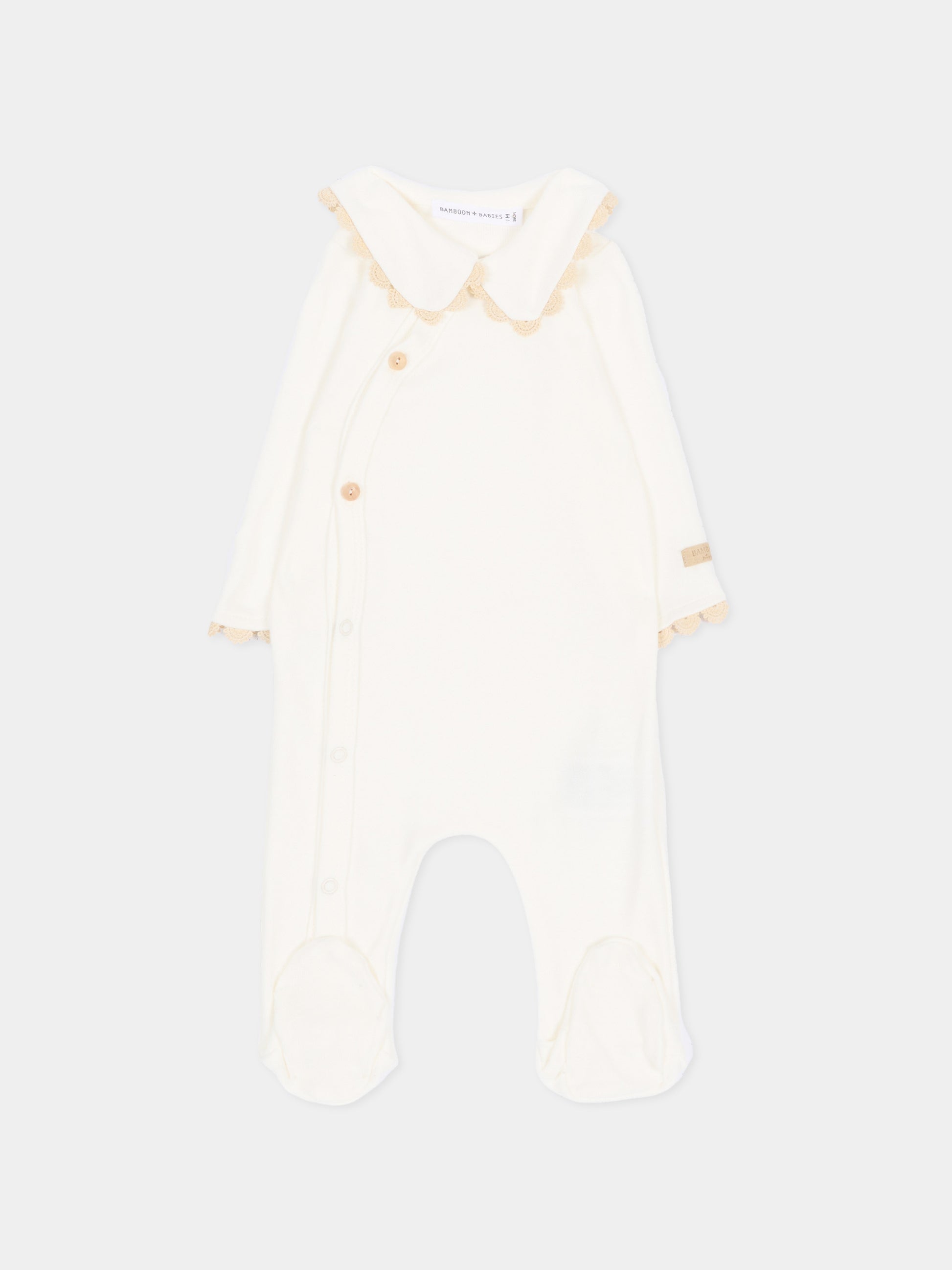 Tutina avorio per neonati con colletto,Bamboom,1225TE00087 NATURAL WHITE