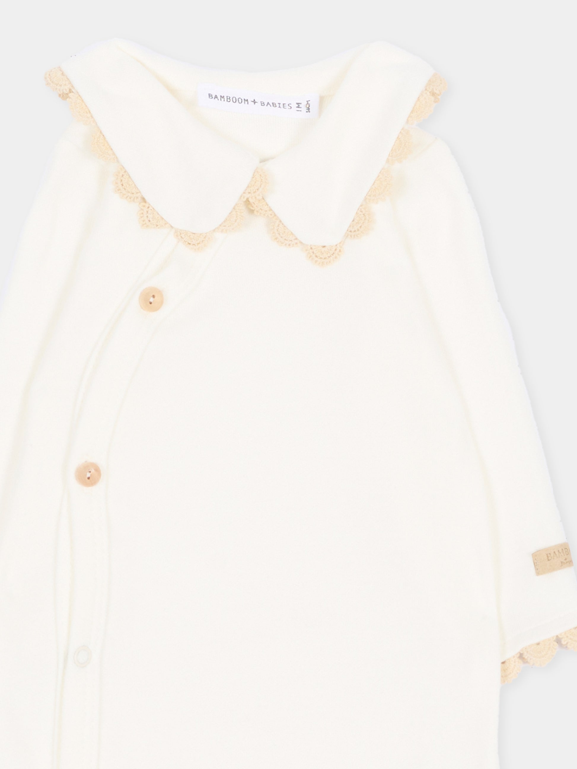 Tutina avorio per neonati con colletto,Bamboom,1225TE00087 NATURAL WHITE