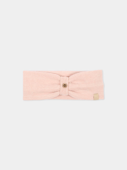 Fascia rosa per neonata con bottone,Bamboom,1249TE00088 WARM PINK