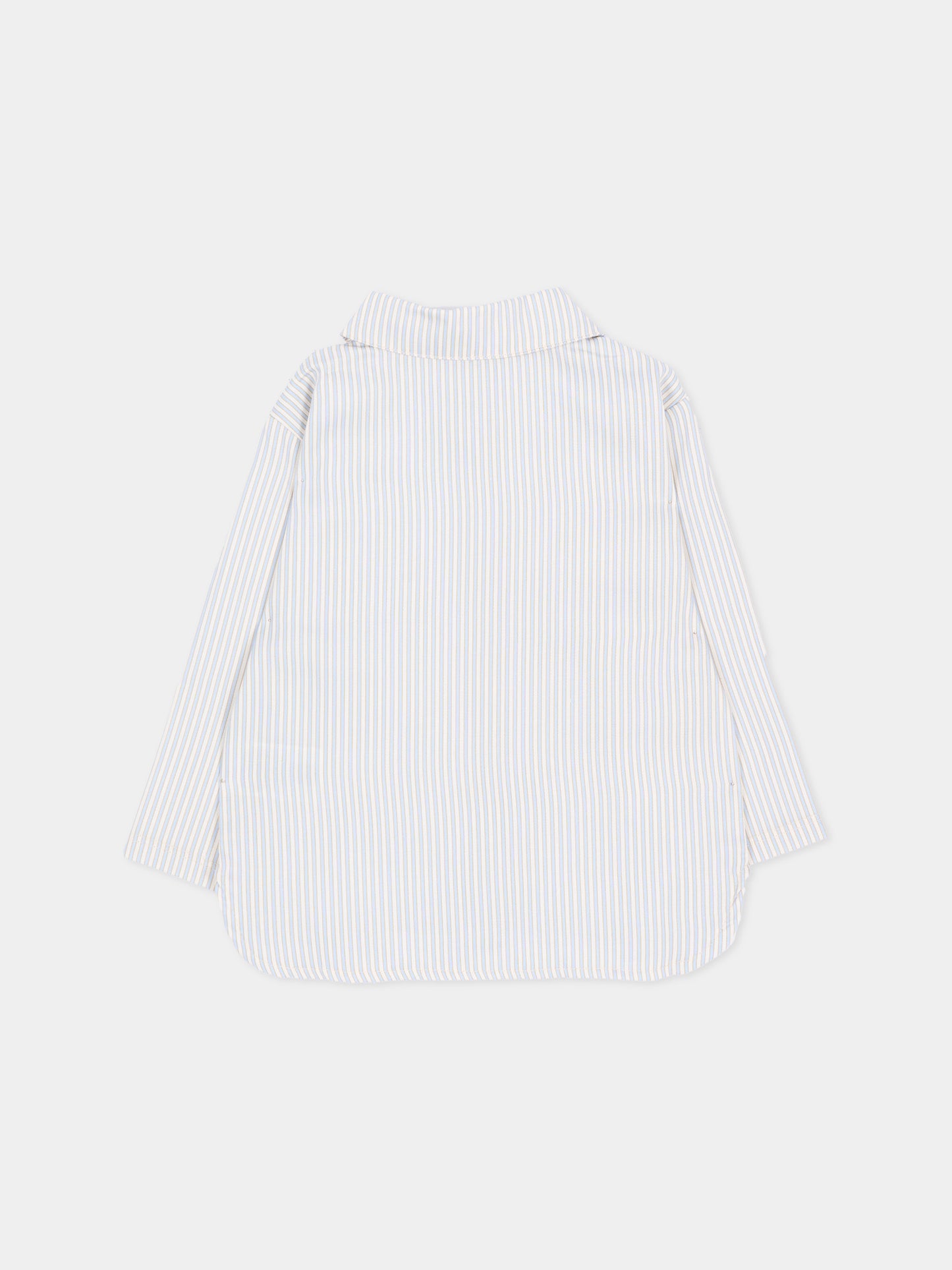 Camicia a manica lunga azzurra per bambino con righe,Bamboom,1208TE00089 STRIPE BLU