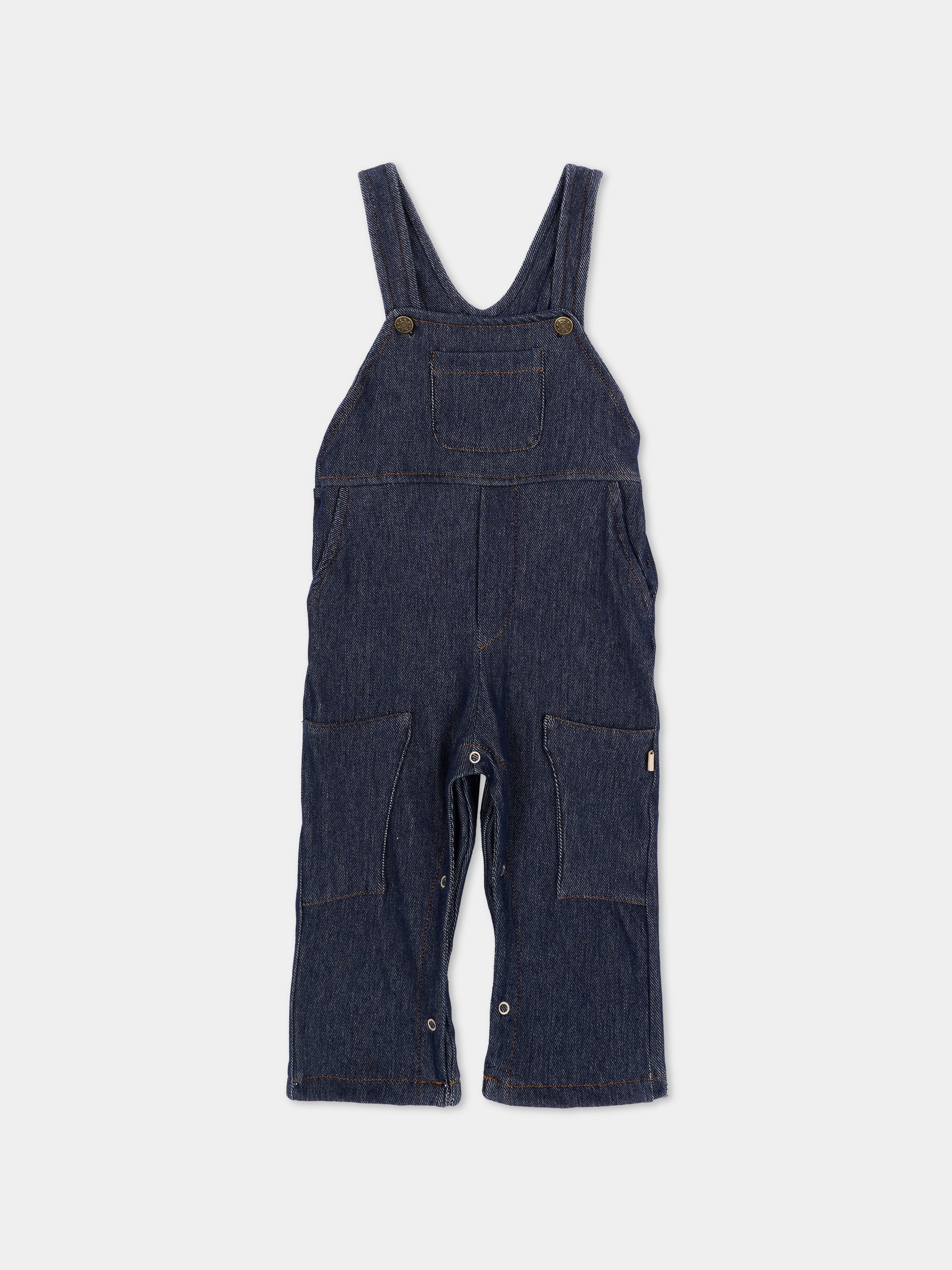 Salopette denim per neonato,Bamboom,1250TE00083 JEANS BLU