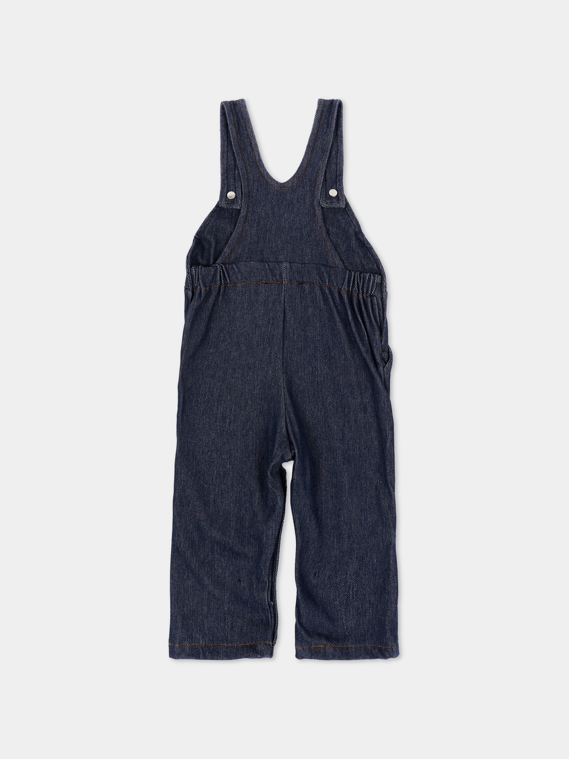 Salopette denim per neonato,Bamboom,1250TE00083 JEANS BLU
