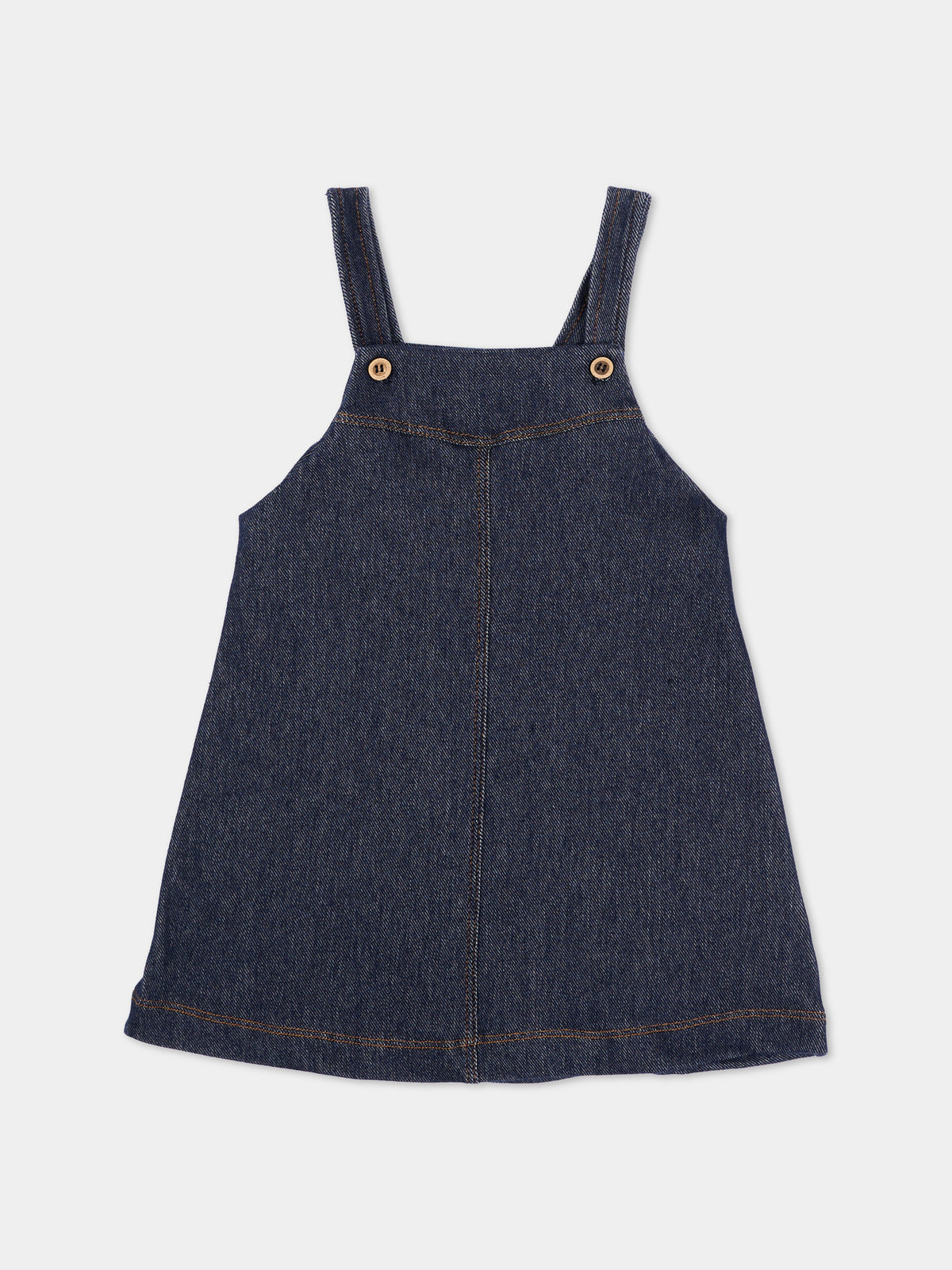 Salopette blu per neonata,Bamboom,1215TE00083 JEANS BLU