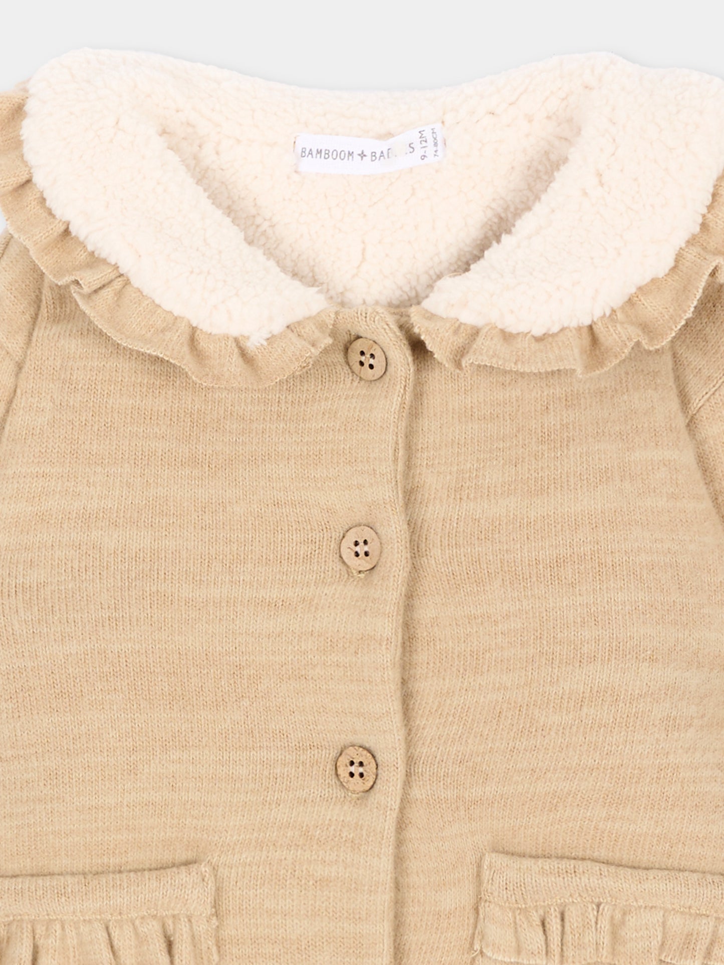 Giubbotto beige per neonata,Bamboom,1220TE00088 SAND