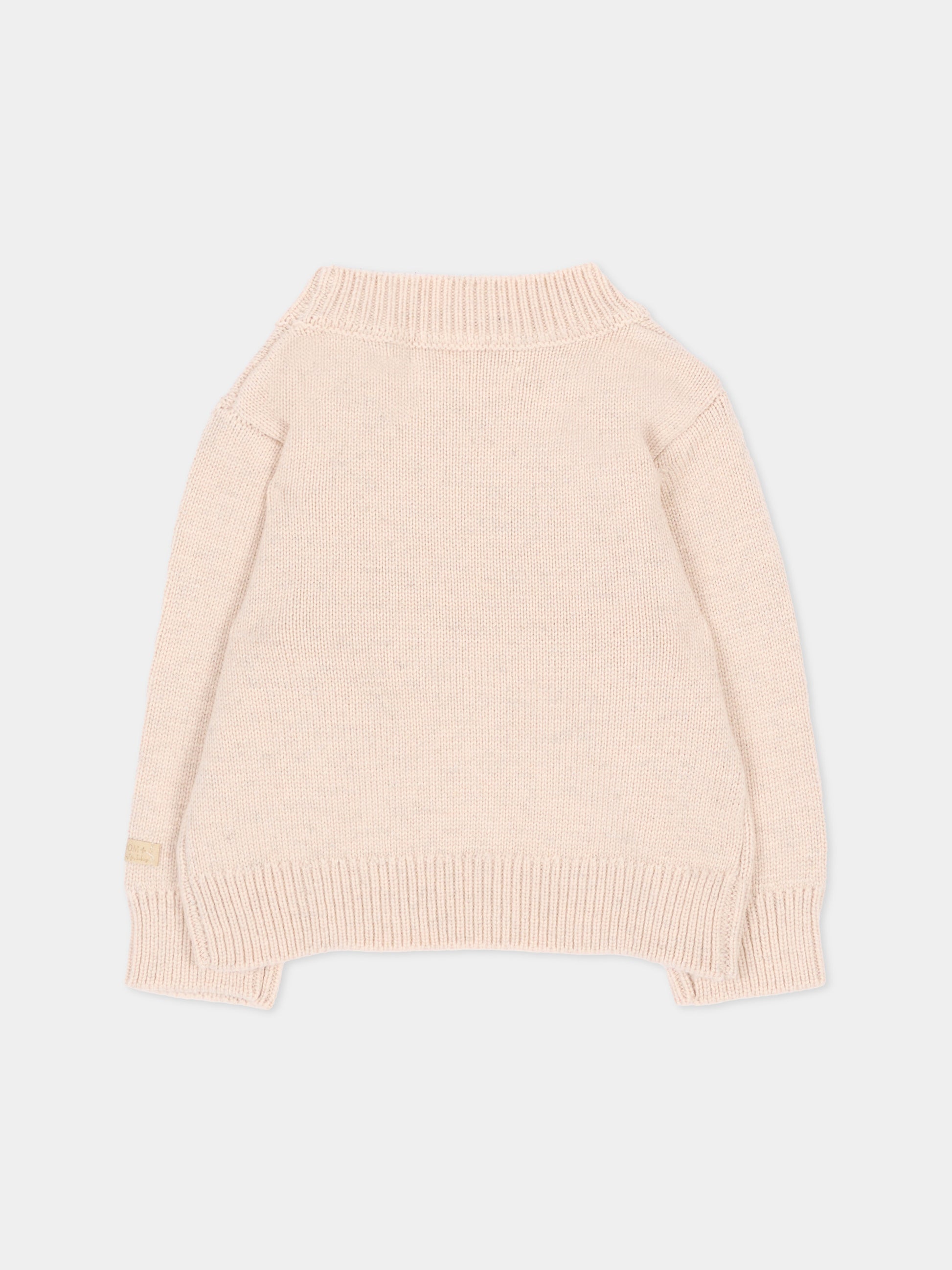 Maglione rosa per neonata con coniglio,Bamboom,1274 PINK