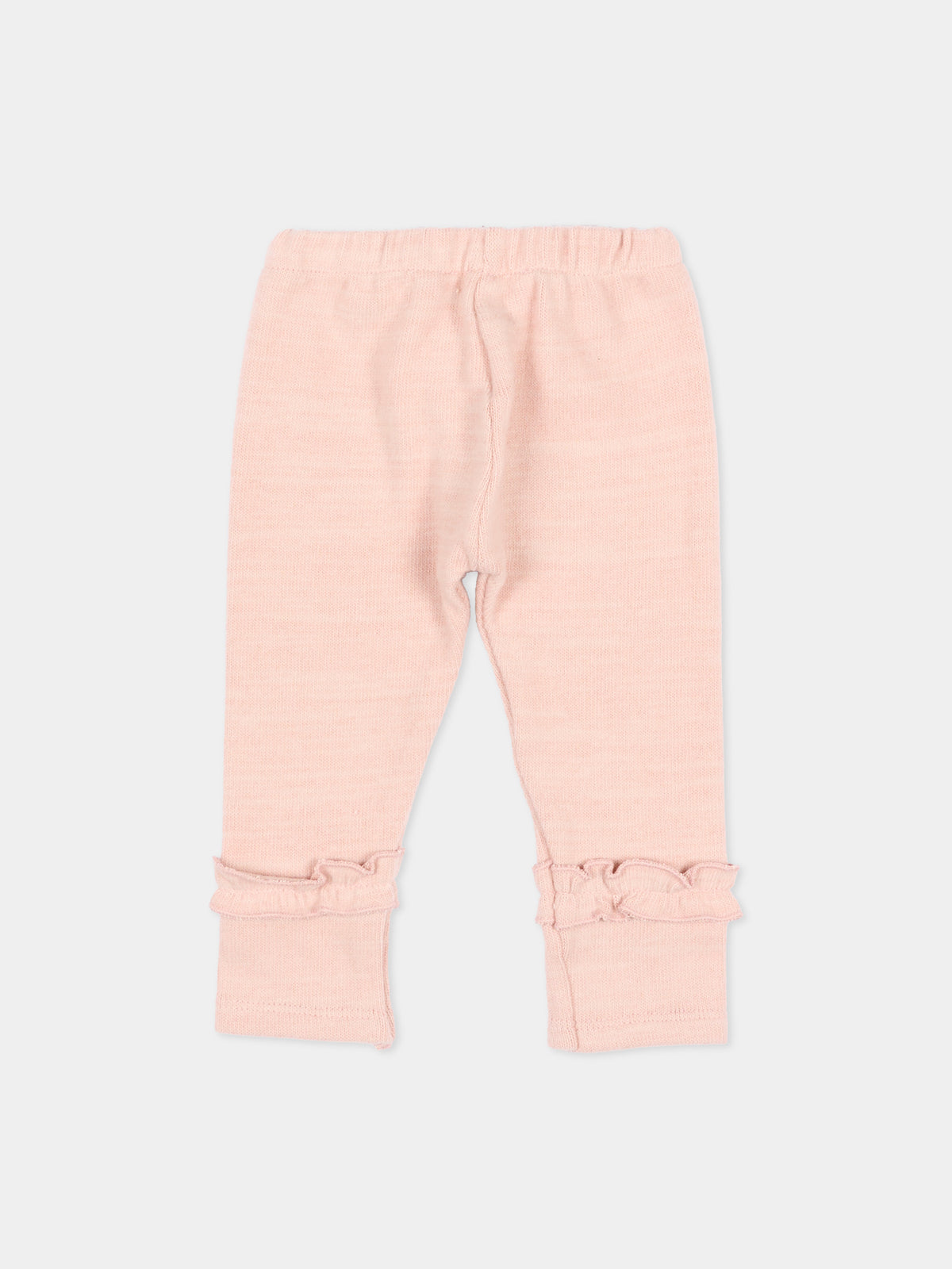 Leggings rosa per neonata con volant,Bamboom,1213TE00088 WARM PINK
