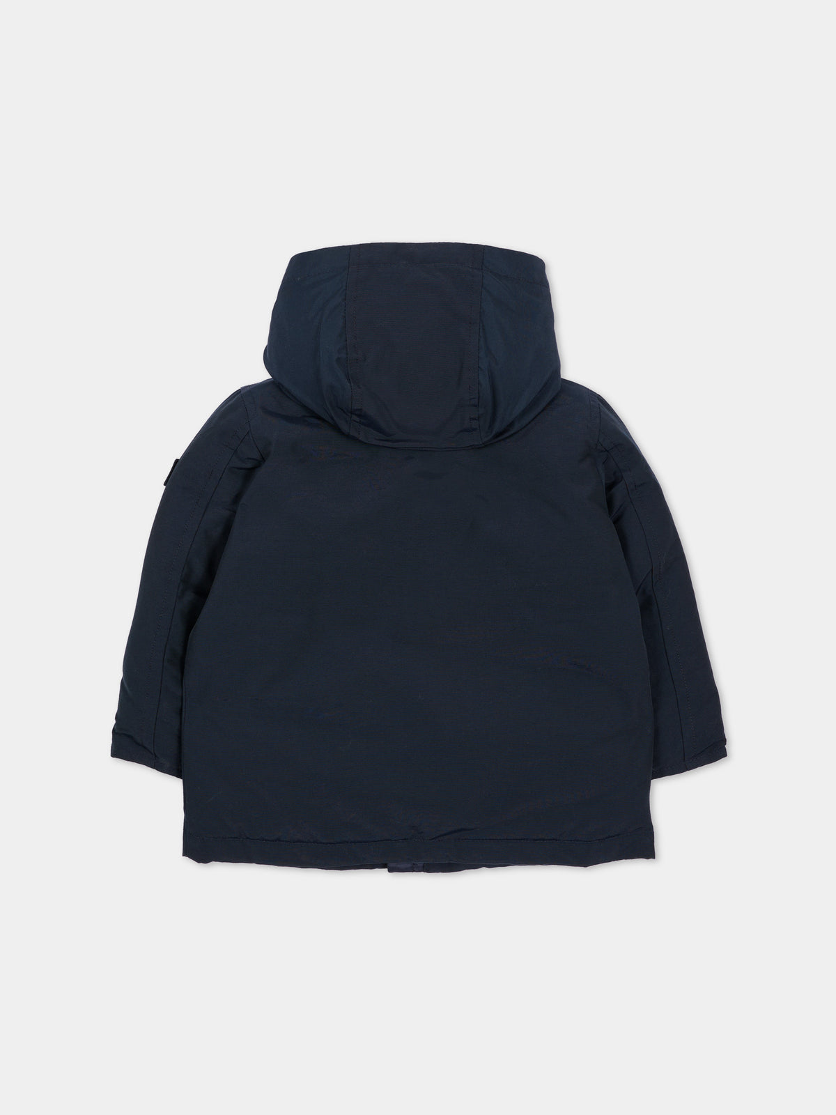 Piumino blu per neonati con cappuccio,Woolrich Kids,CFWKOU0484MBUT0641 UT0641 MLB