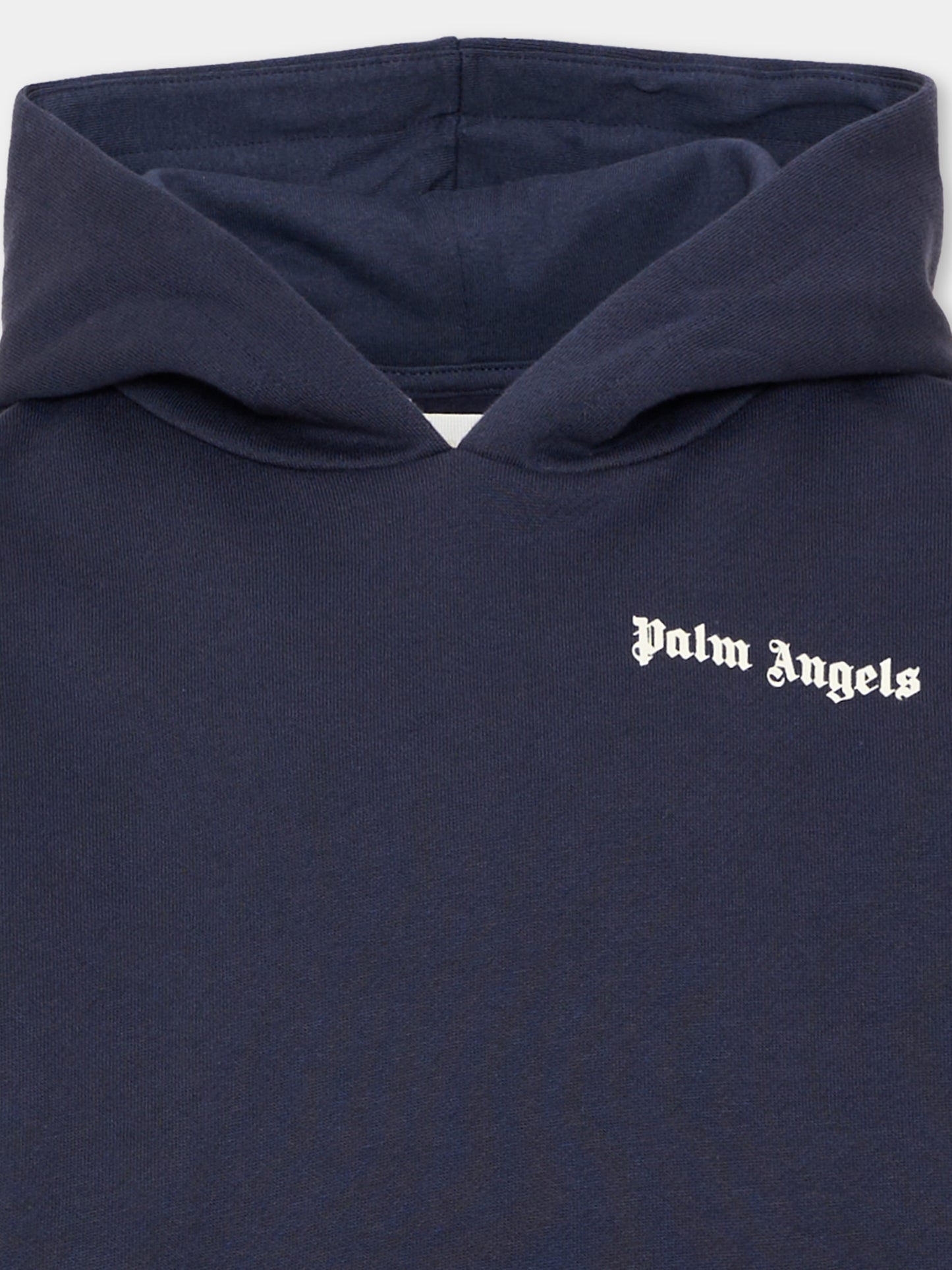 Felpa con cappuccio blu con logo,Palm Angels,F6PAJBHS011 1528