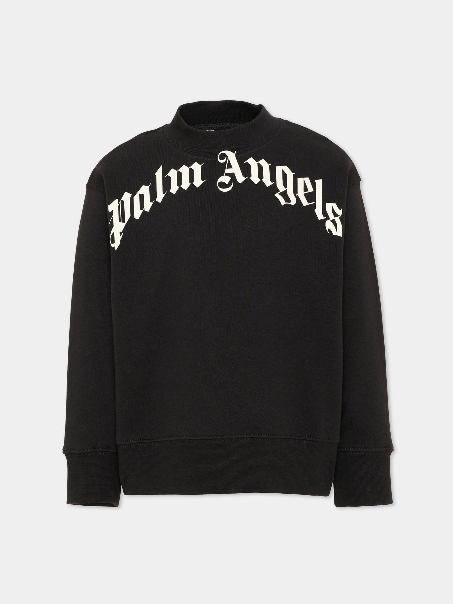 Felpa nera per bambini con logo,Palm Angels,F6PAJBSW014 110