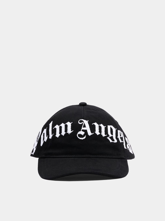 Cappello nero per bambini con logo,Palm Angels,F6PAJBBC224 110