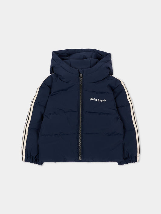 Piumini blu per neonato con logo