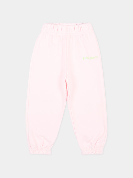 Pantalone rosa per neonata con logo,Palm Angels,F6PANGFP222 042