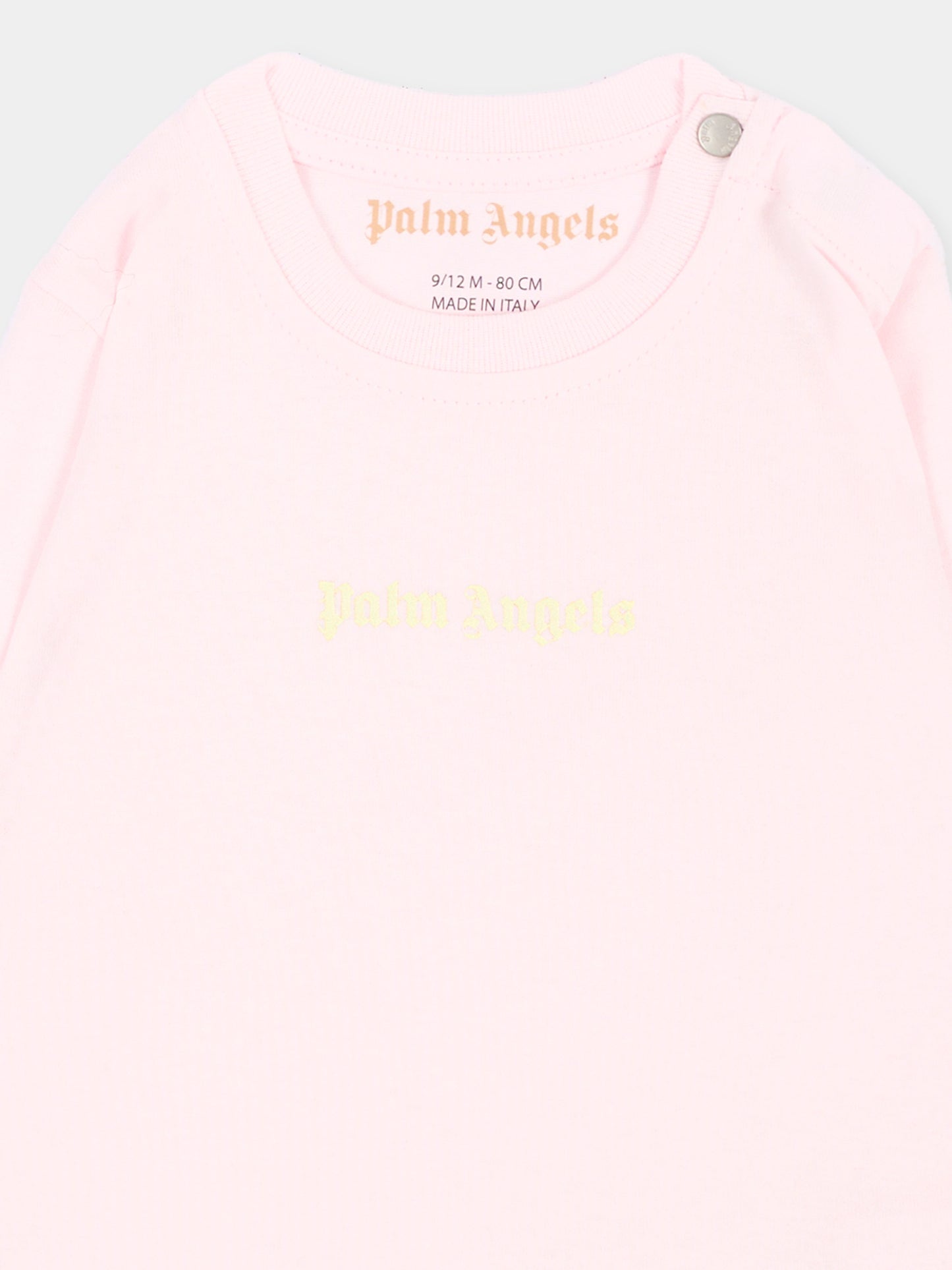 T-shirt a manica lunga rosa per neonata,Palm Angels,F6PANGTH186 042