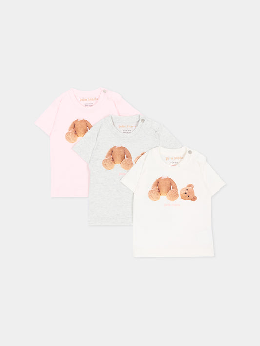 T-shirt multicolor per neonata teddy bear,Palm Angels,F6PANGTH190 INT19