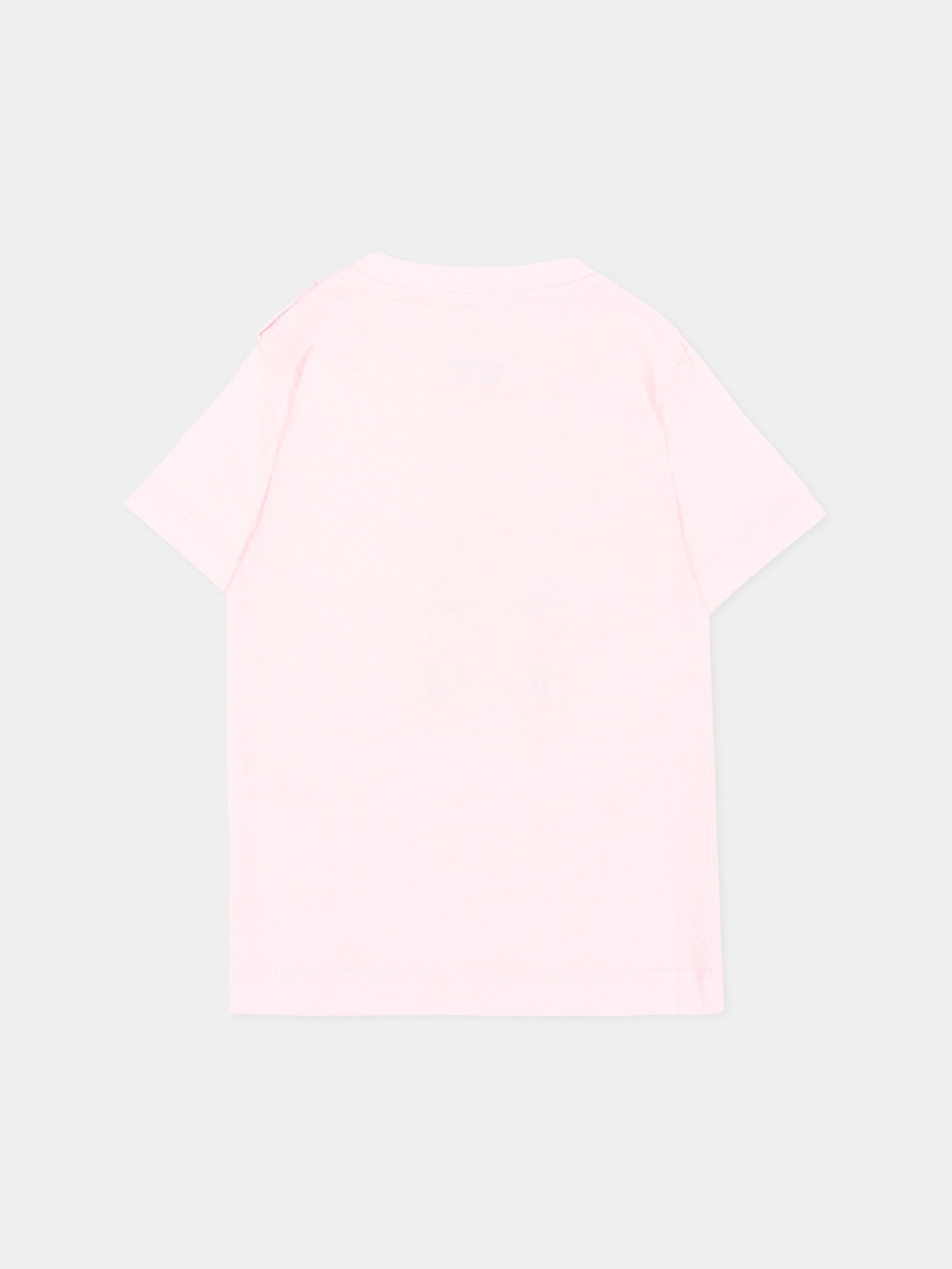 T-shirt rosa per neonata con teddy bear,Palm Angels,F6PANGTH195 042