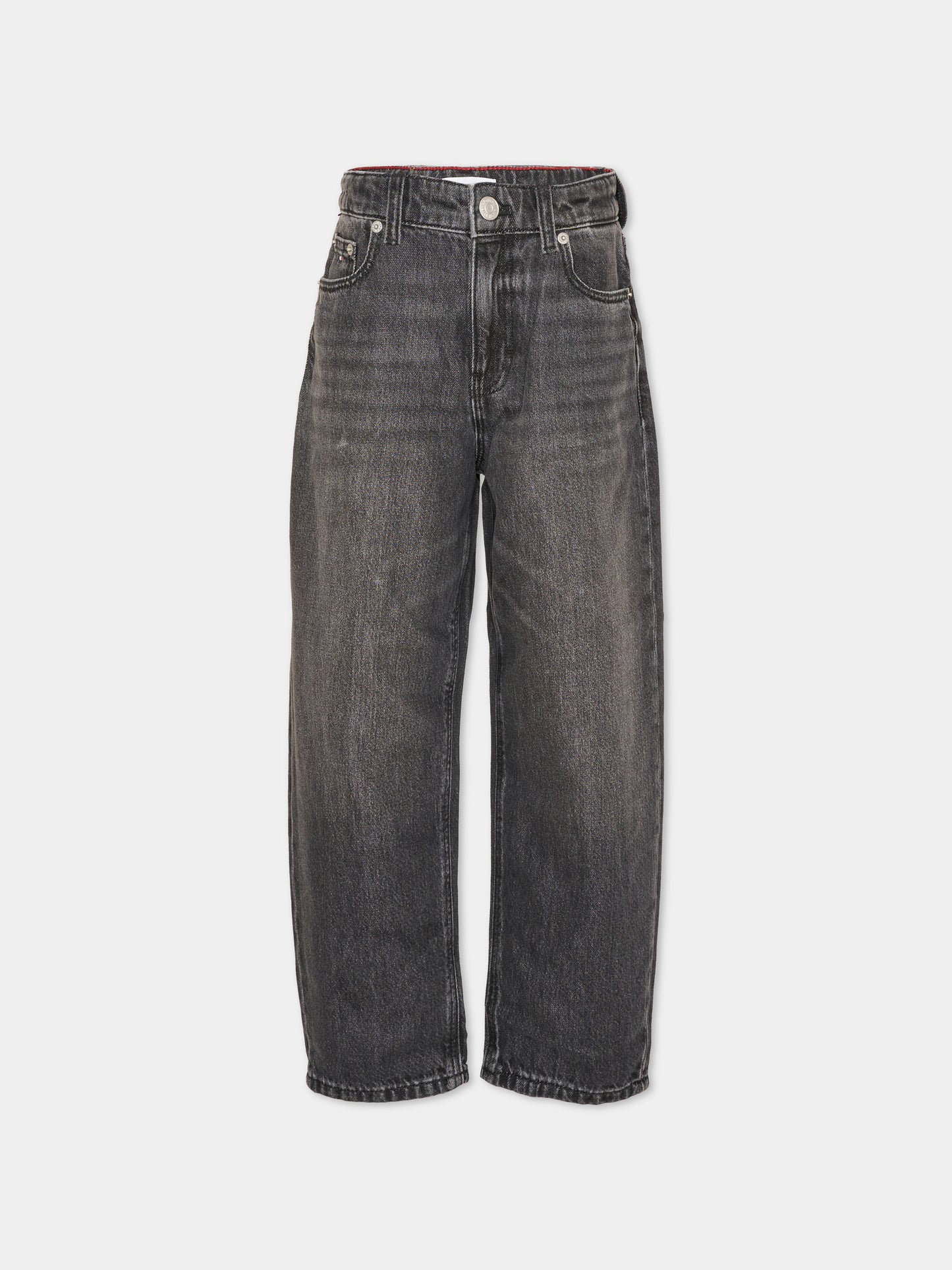 Jeans nero per bambini con logo,Tommy Hilfiger Junior,KB0KB10679 1BY