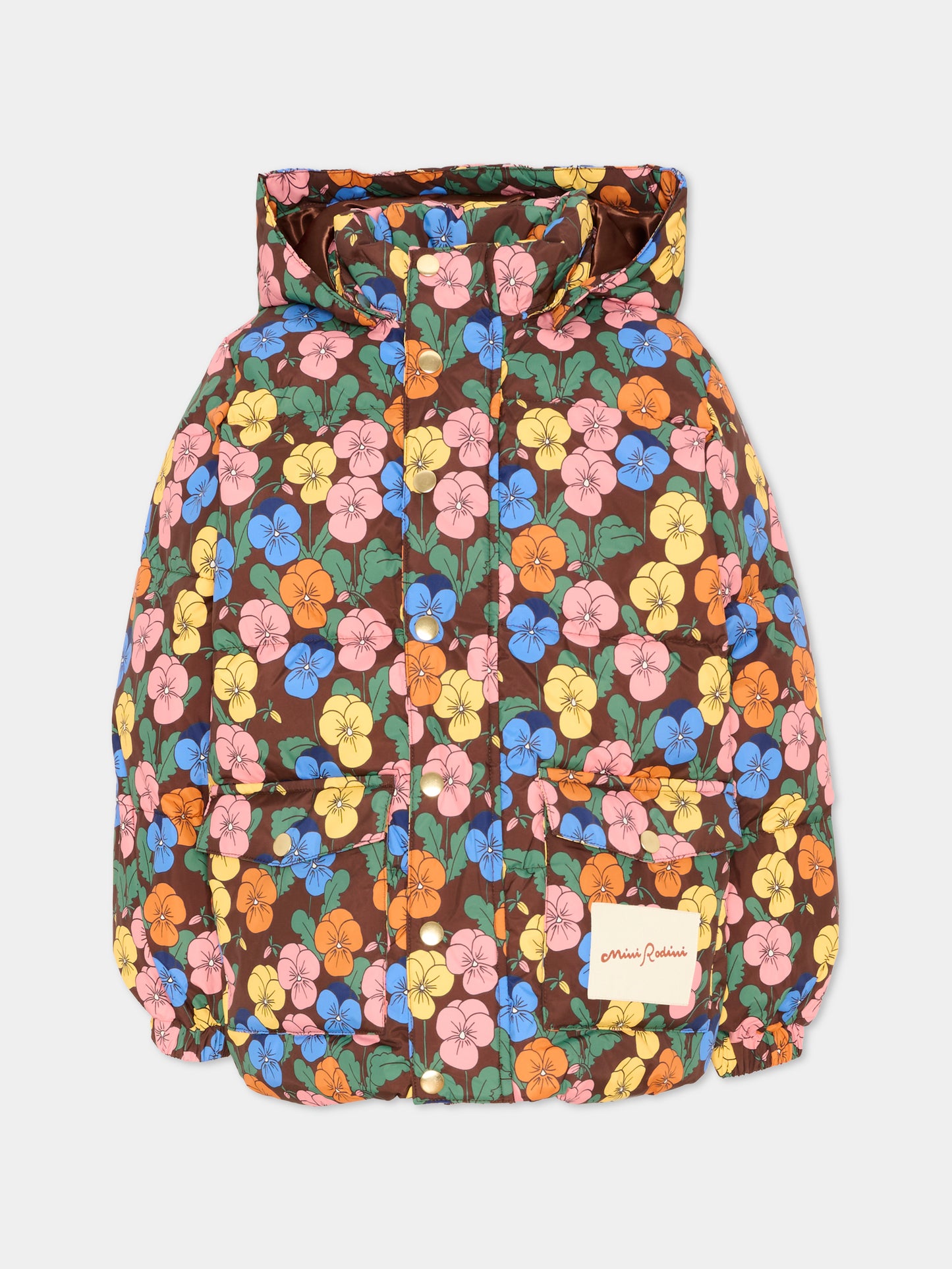 Piumino multicolor per bambina floreale,Mini Rodini,2671010800