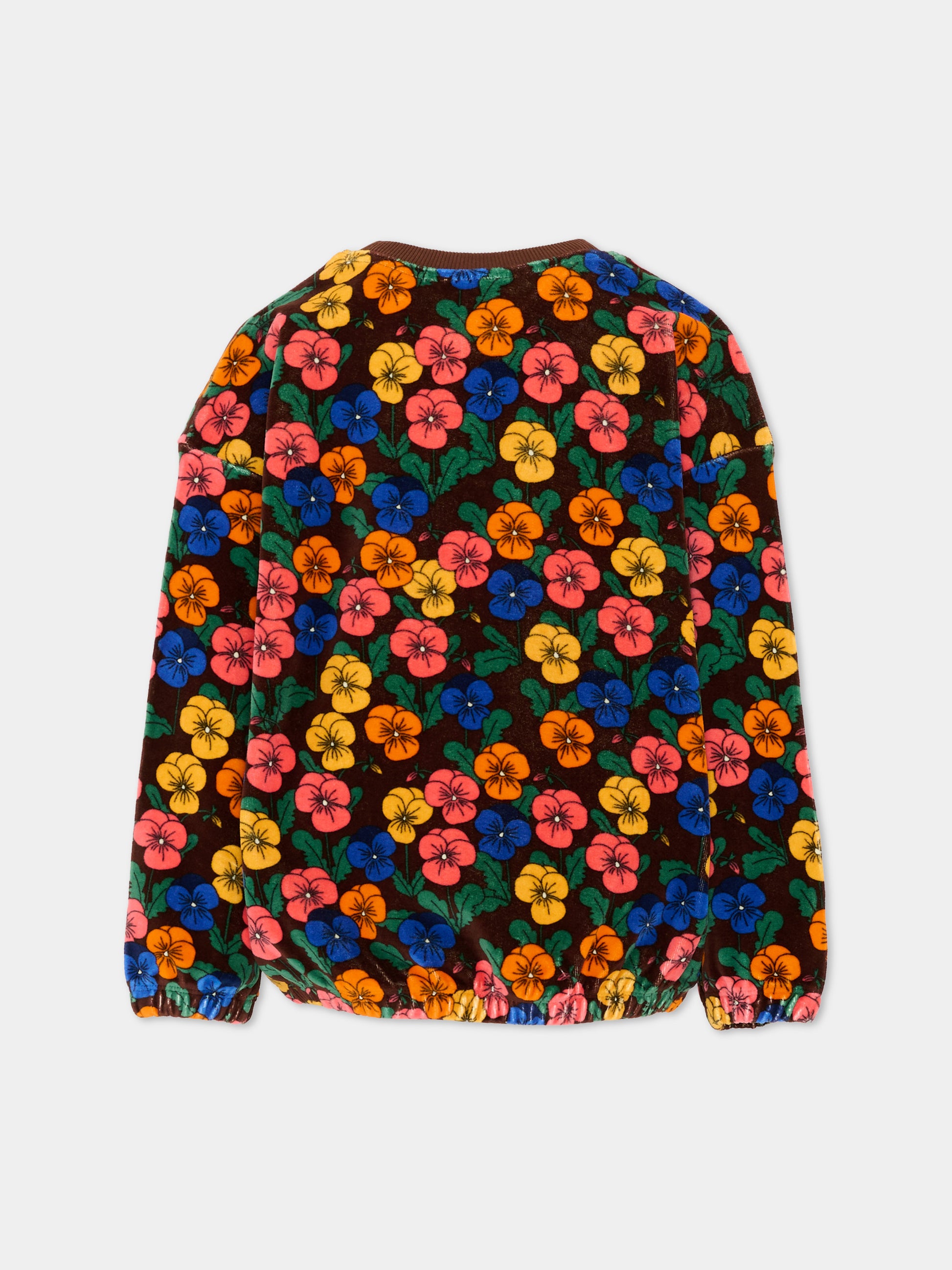 Felpa multicolor per bambina a fiori,Mini Rodini,2672014600