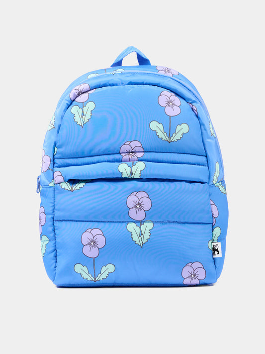 Zaino azzurro per bambina floreale,Mini Rodini,2676013160