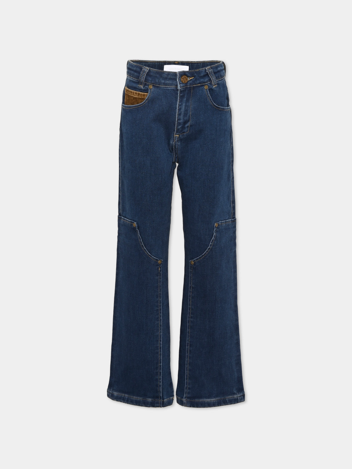 Jeans denim per bambino,Roberto Cavalli Kids,CBA26018JE D.BLUE_MED