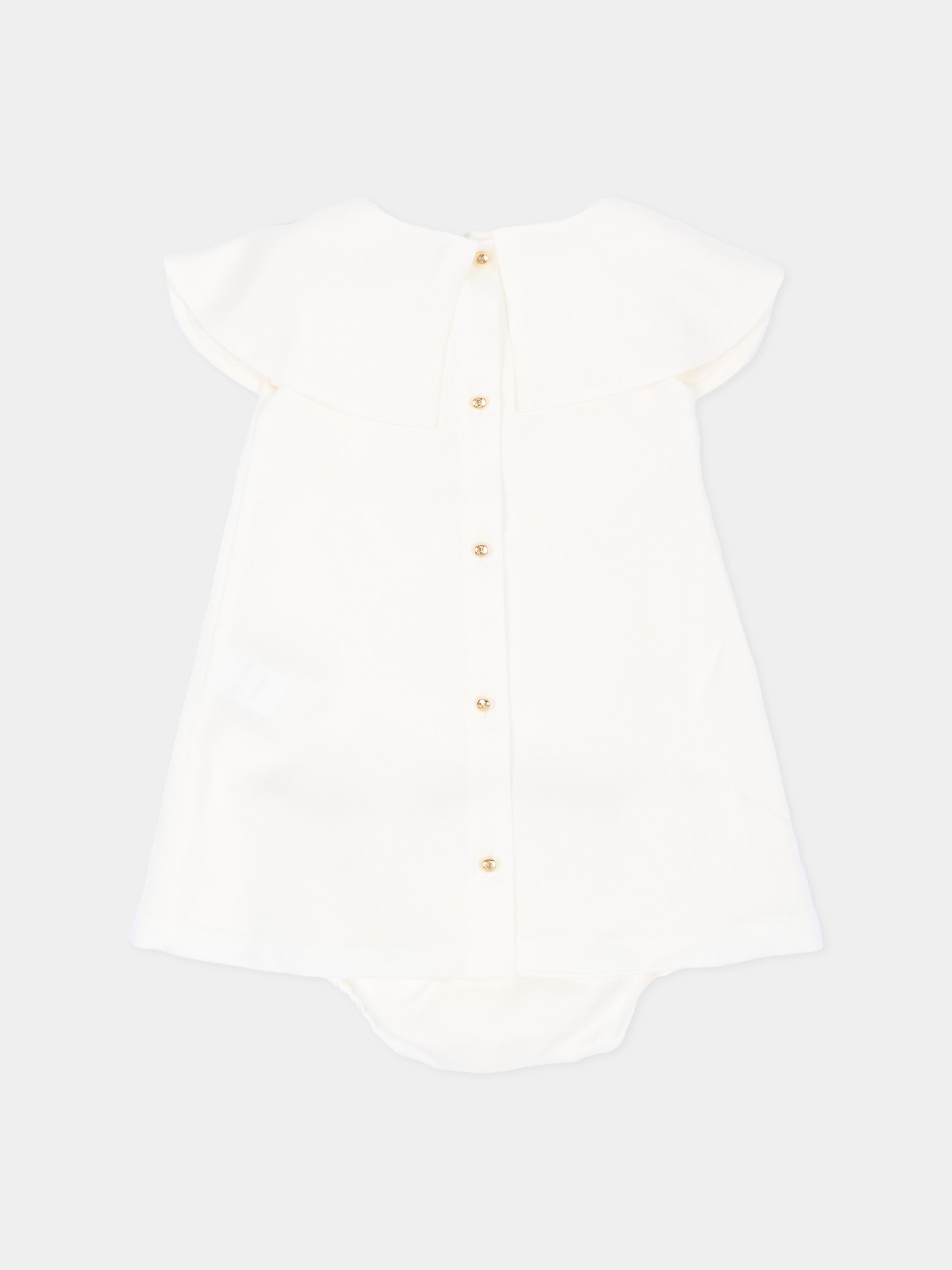Abito elegante avorio per neonata,Roberto Cavalli Kids,CLA26038VE AVORIO_C.C