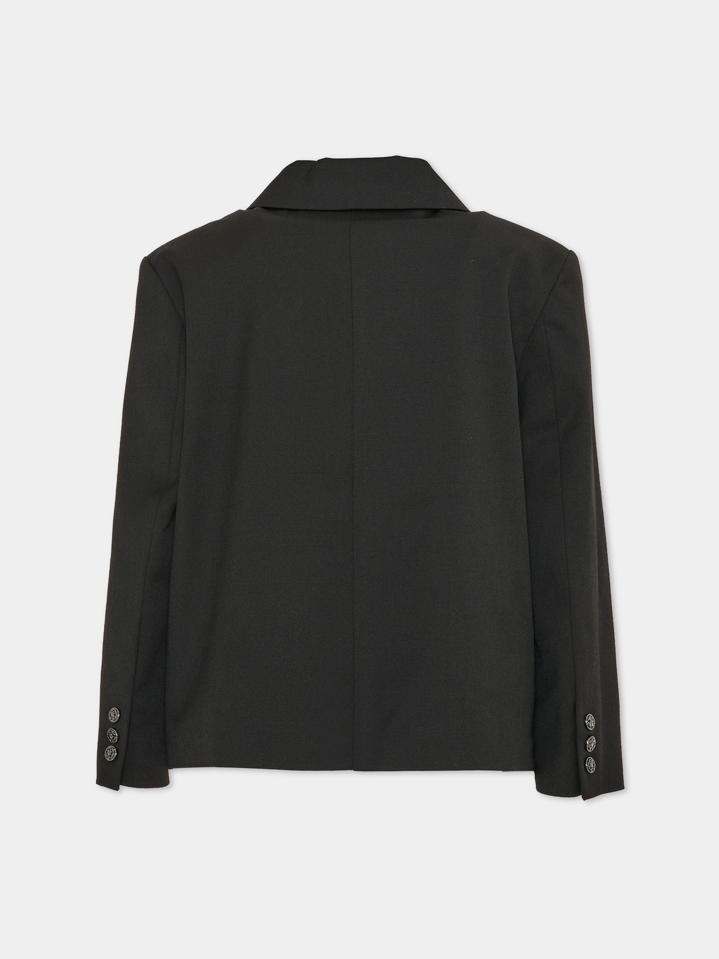 Giacca nera per bambino doppiopetto,Roberto Cavalli Kids,CBA26062GC BLACK/P.G.