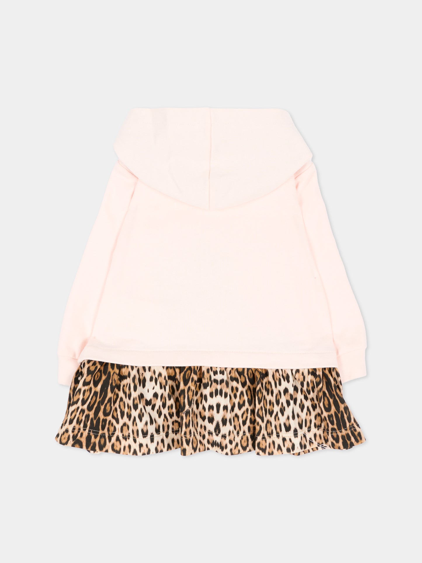 Vestito rosa per neonata animalier,Roberto Cavalli Kids,CIA26048VE PINK_H/G.N