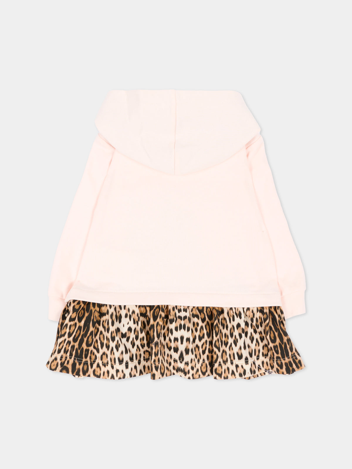 Vestito rosa per neonata animalier,Roberto Cavalli Kids,CIA26048VE PINK_H/G.N