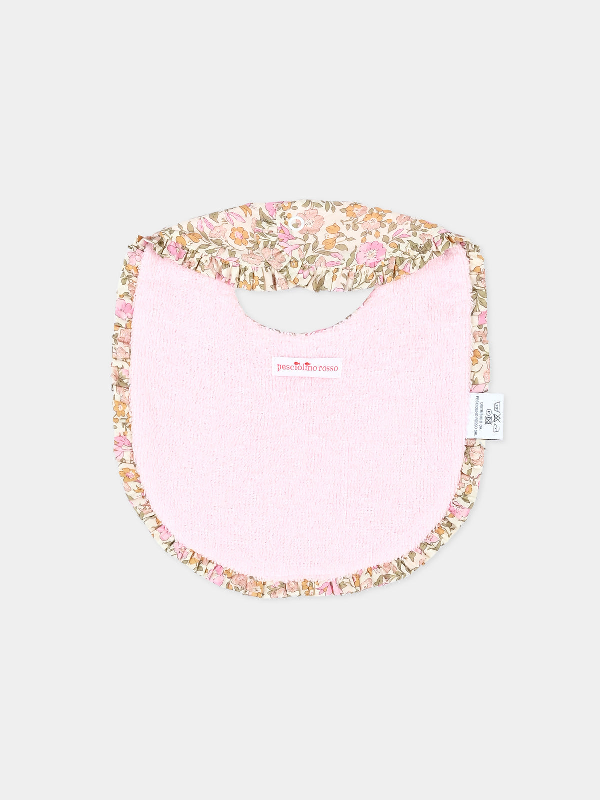 Pink Liberty bib for Baby Girl