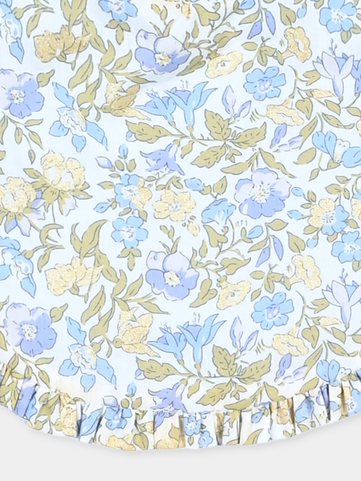 Light blue Liberty bib for Baby Girl