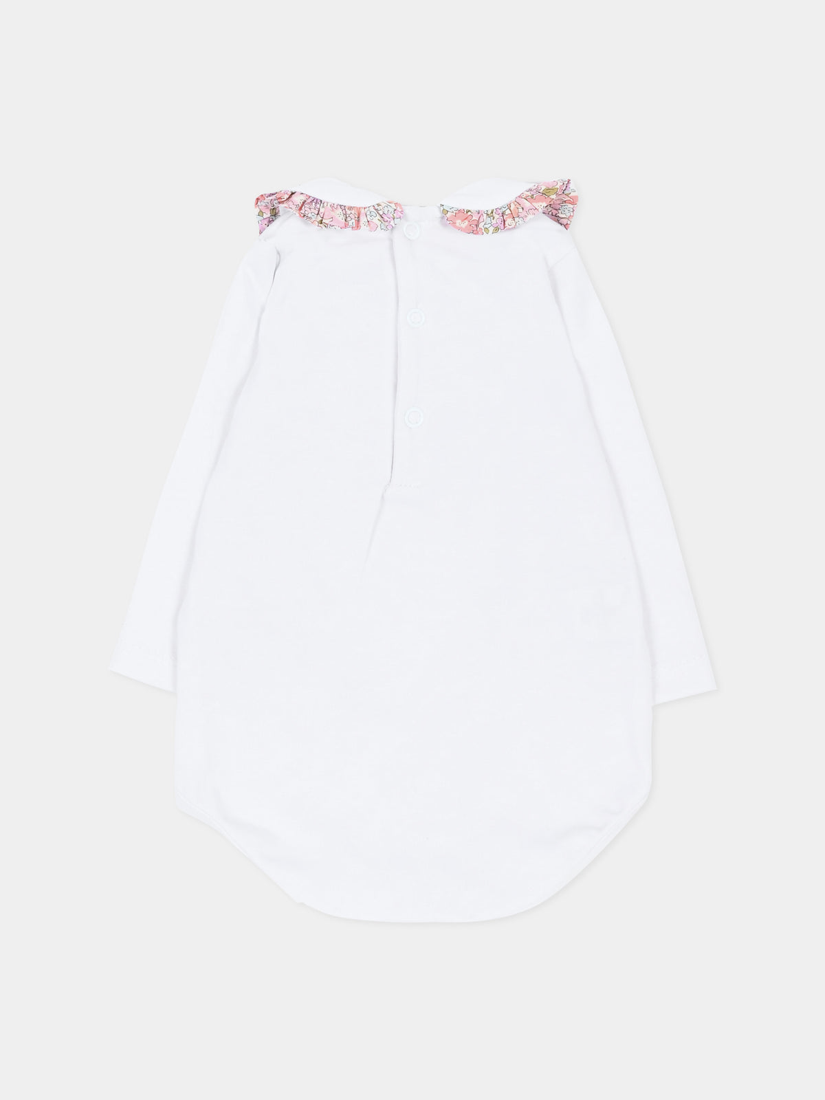 Body bianco per neonata con colletto Liberty,Pesciolino Rosso,BD03 S 264